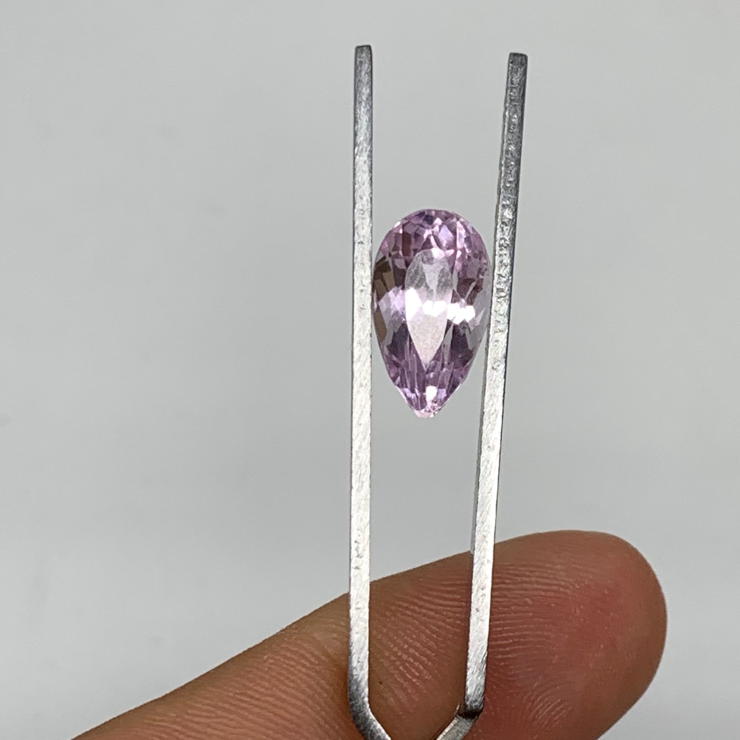 5.92cts, 13mmx7mmx8mm,Heated Kunzite Crystal Facetted Stone @Afghanistan,CTS225