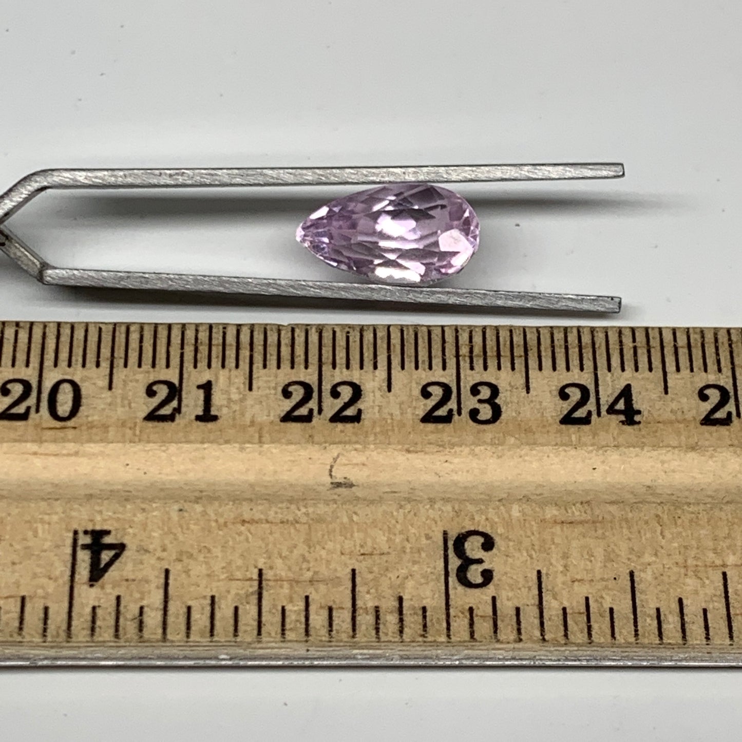 5.92cts, 13mmx7mmx8mm,Heated Kunzite Crystal Facetted Stone @Afghanistan,CTS225