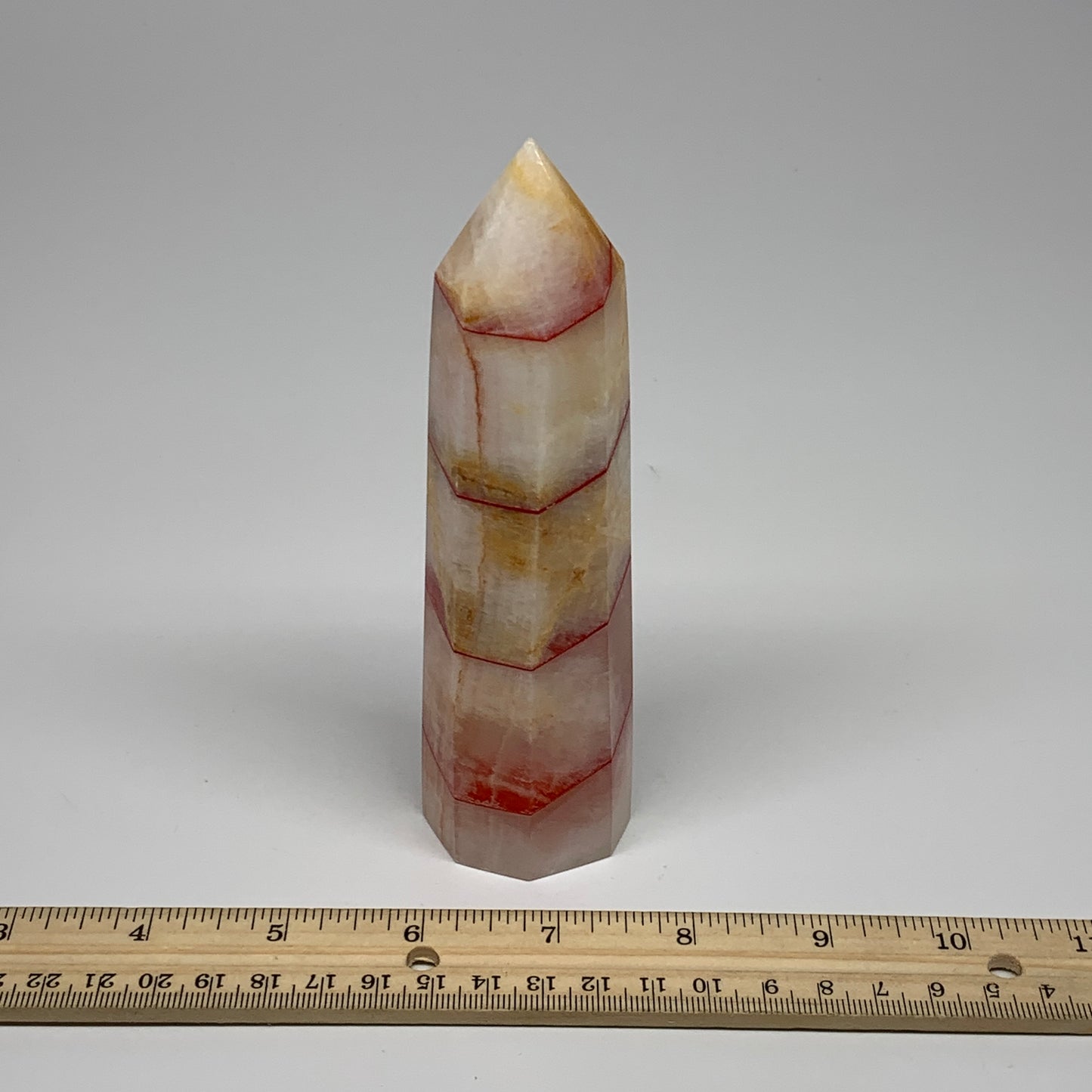 359.5g, 5.8"x1.6"x1.5" Dyed/Heated Calcite Point Tower Obelisk Crystal, B24980