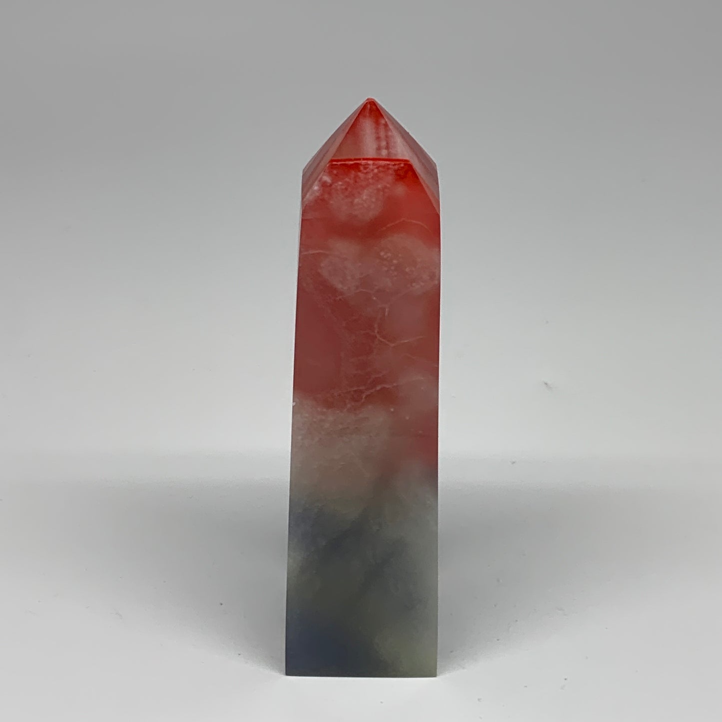 494.7g, 6"x1.6"x1.7" Dyed/Heated Calcite Point Tower Obelisk Crystal, B24981