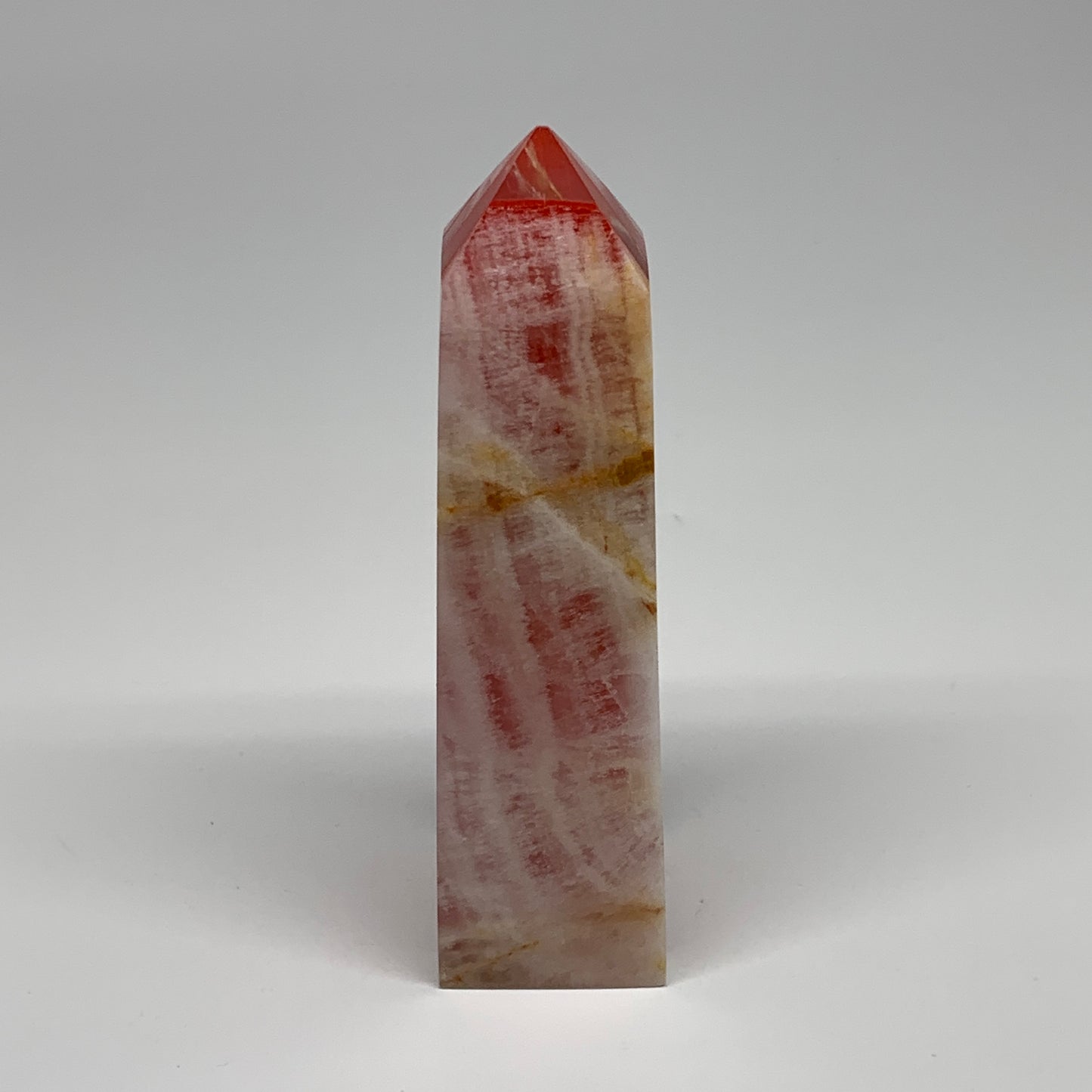 489.5g, 5.9"x1.6"x1.7" Dyed/Heated Calcite Point Tower Obelisk Crystal, B24984