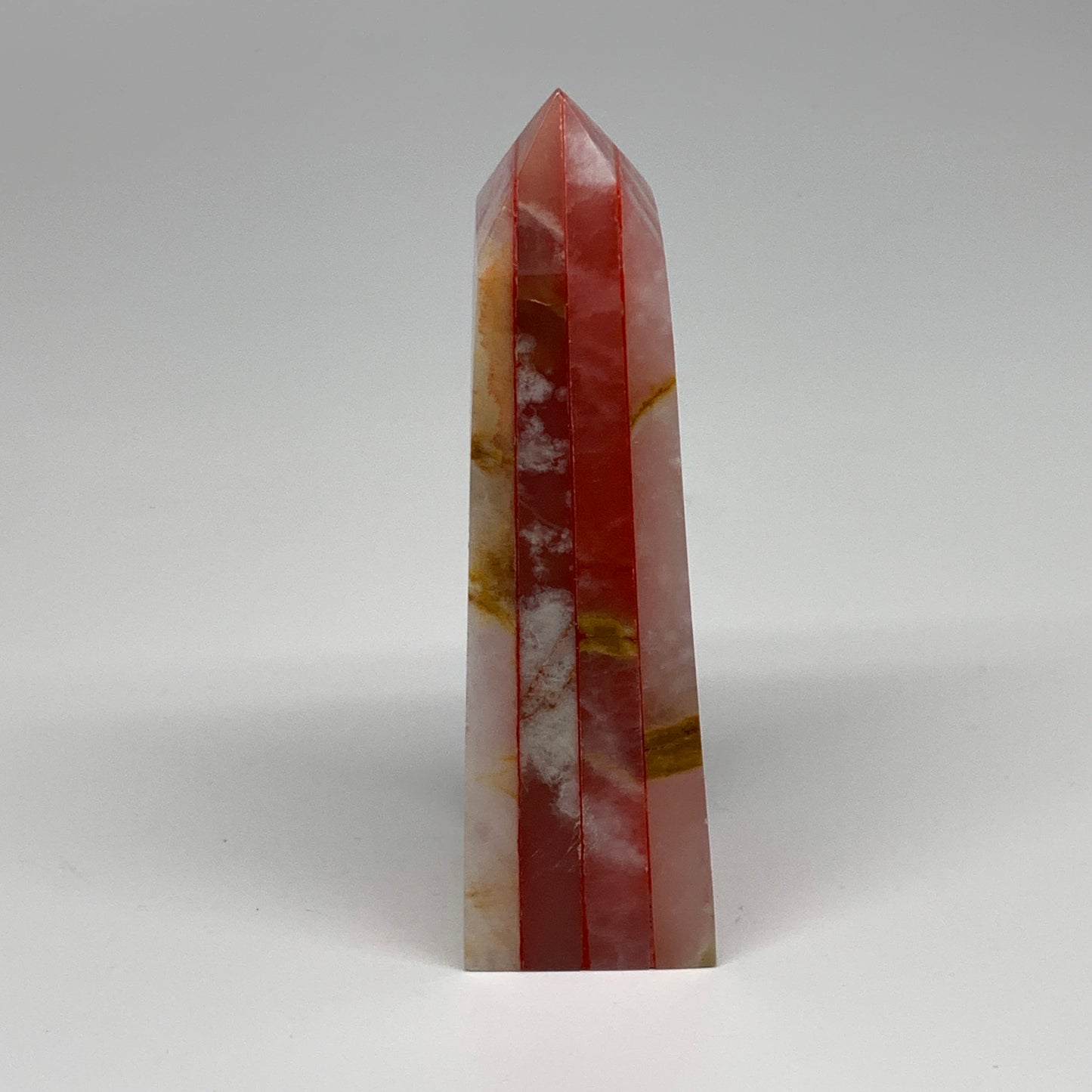 489.5g, 5.9"x1.6"x1.7" Dyed/Heated Calcite Point Tower Obelisk Crystal, B24984