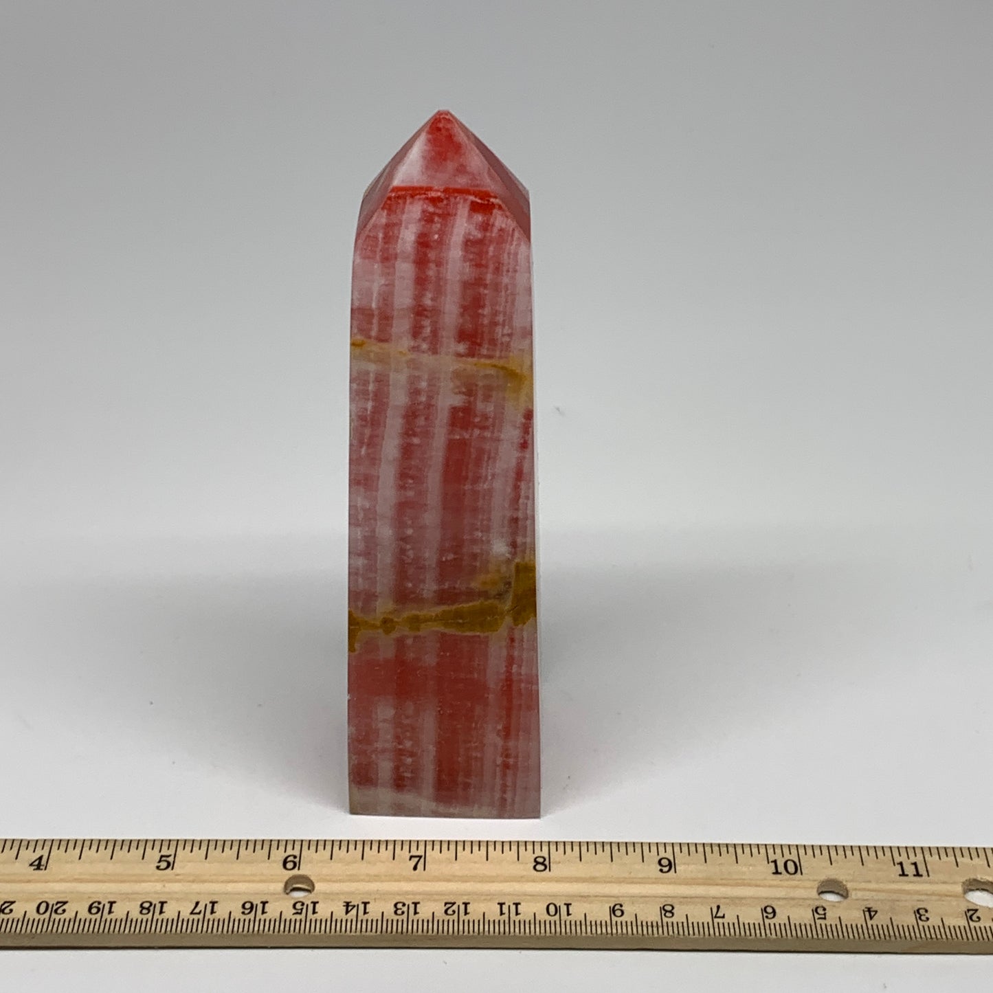 489.5g, 5.9"x1.6"x1.7" Dyed/Heated Calcite Point Tower Obelisk Crystal, B24984