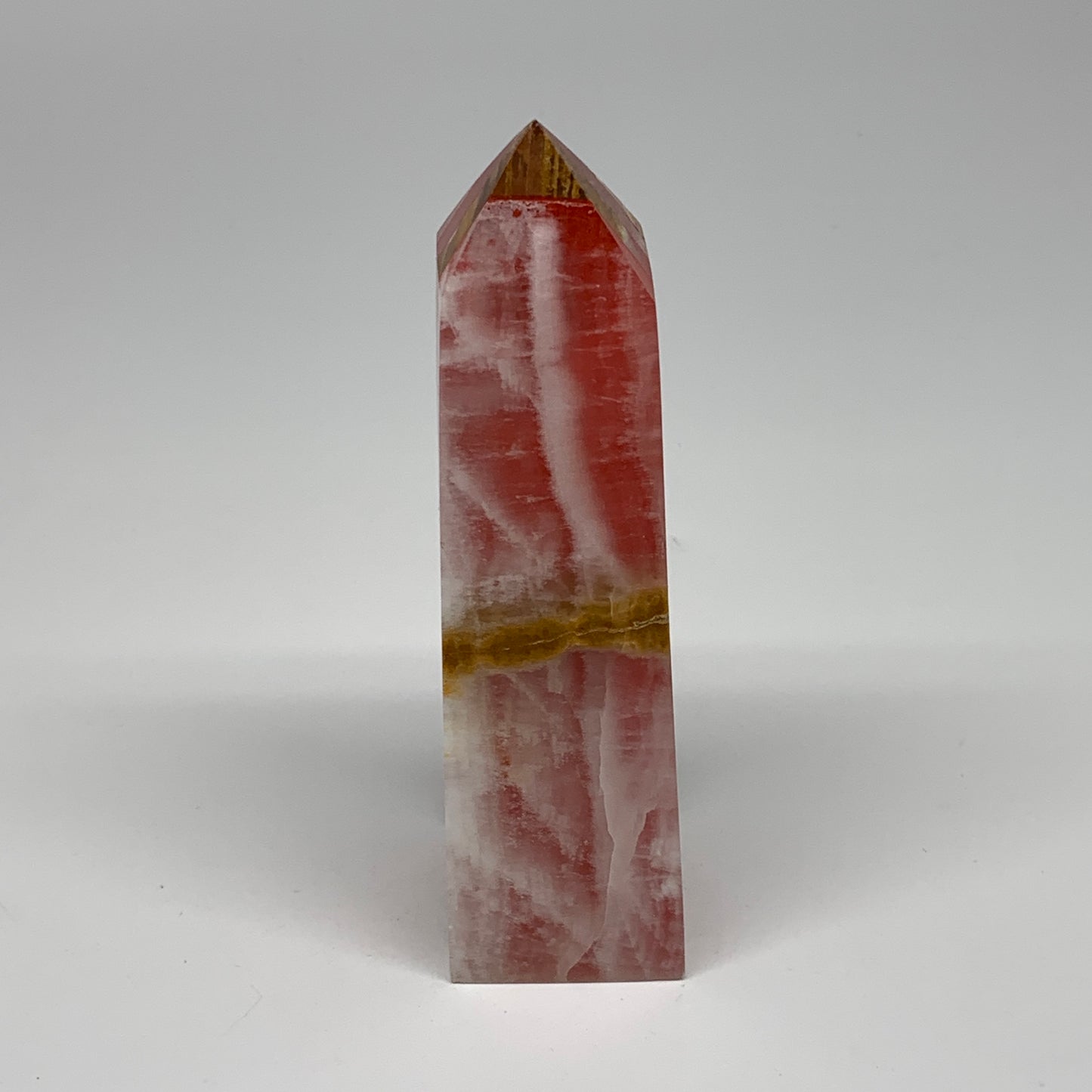492.1g, 5.9"x1.6"x1.7" Dyed/Heated Calcite Point Tower Obelisk Crystal, B24986