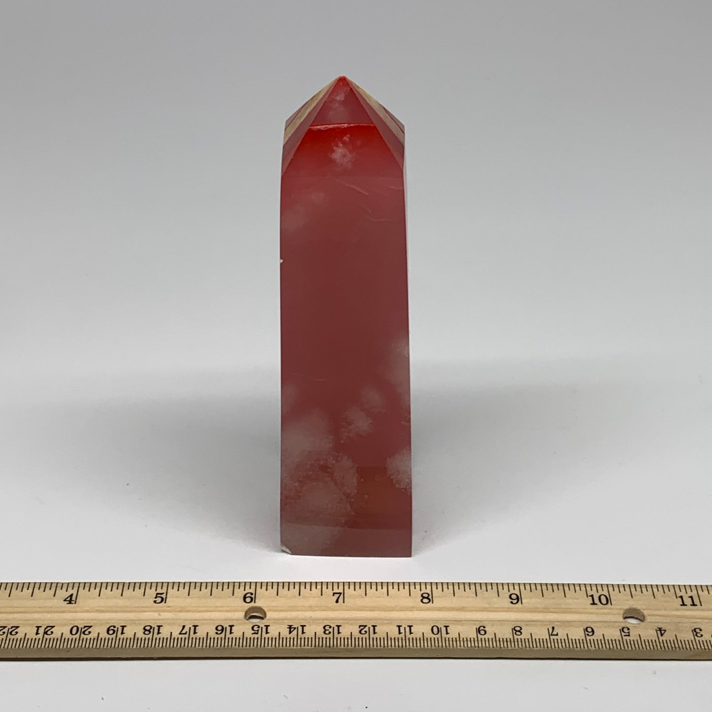 486.3g, 5.8"x1.6"x1.7" Dyed/Heated Calcite Point Tower Obelisk Crystal, B24987