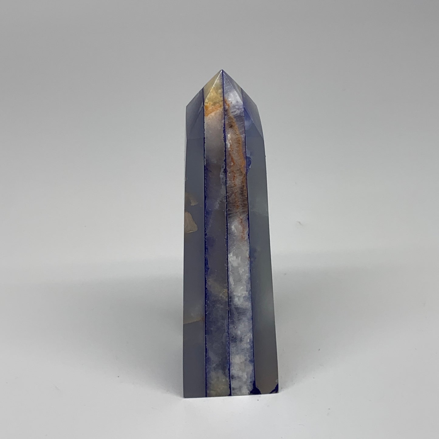 487.3g, 5.9"x1.6"x1.7" Dyed/Heated Calcite Point Tower Obelisk Crystal, B24991