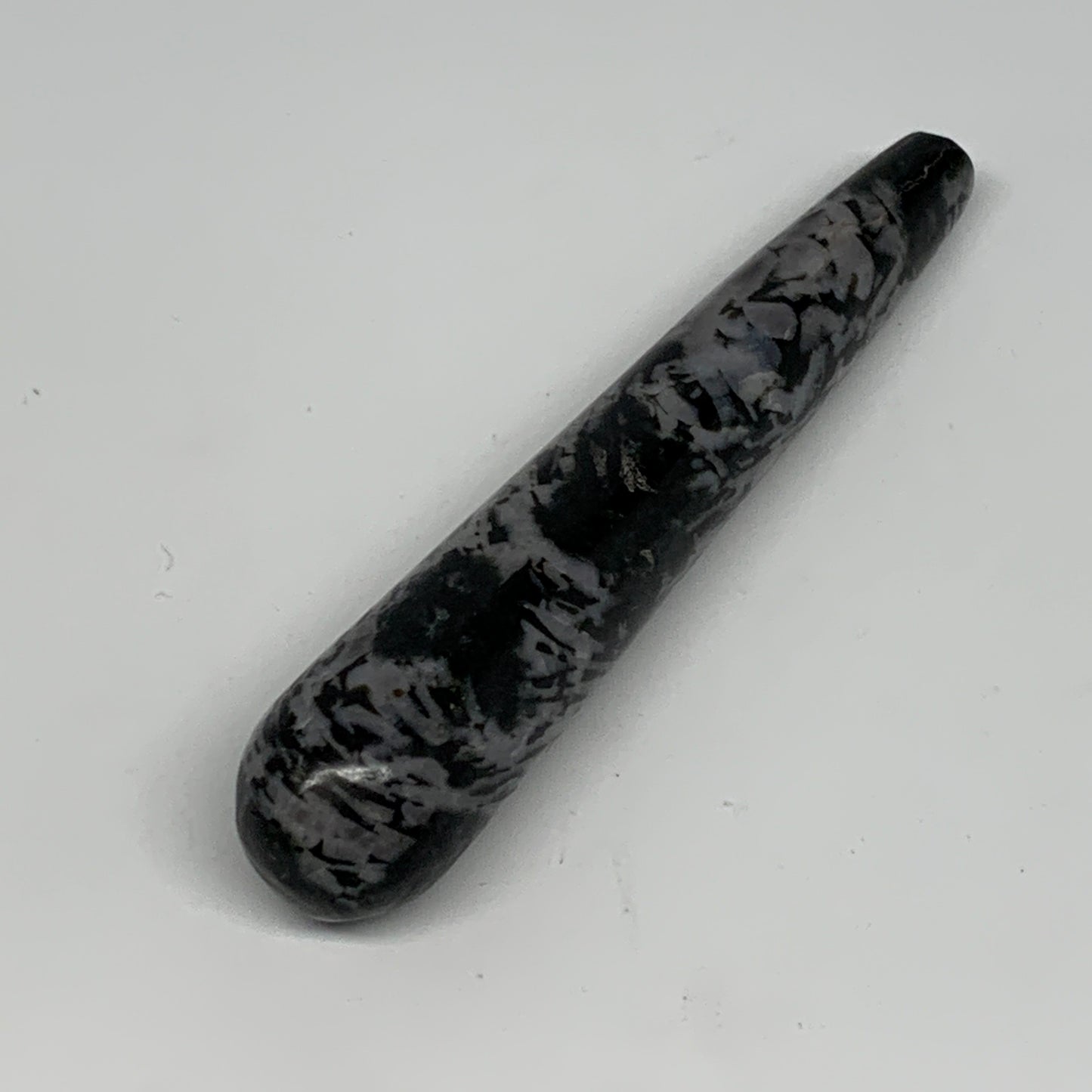 104.1g,5"x0.9" Indigo Gabro Merlinite Stick, Wand,Home Decor,Collectible,B18084