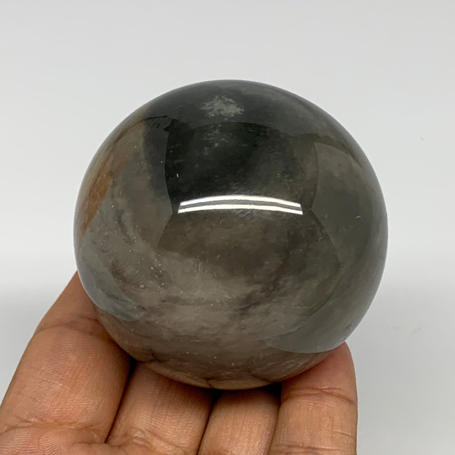 271g, 2.3" (49mm), Polychrome Jasper Sphere Ball Crystal Reiki @Madagascar, B157