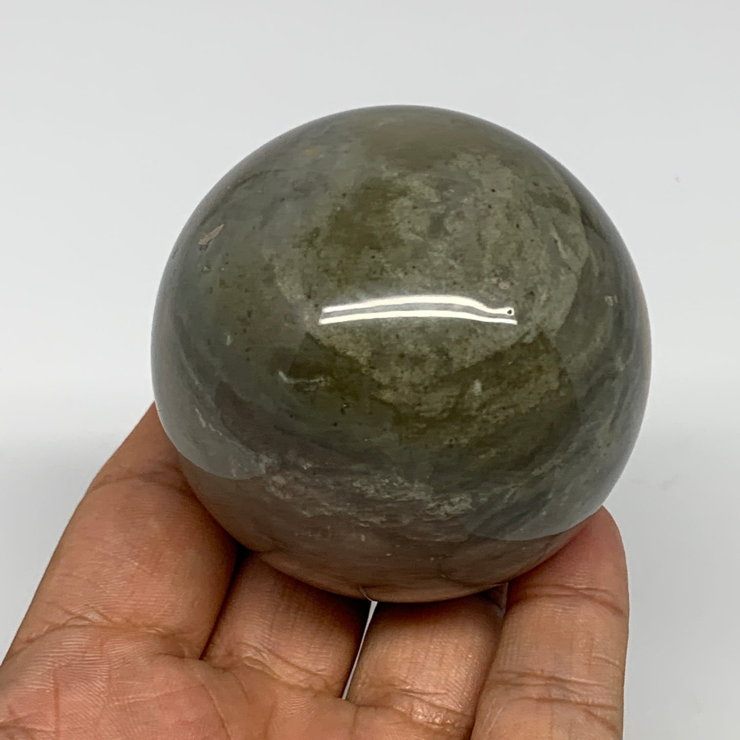 271g, 2.3" (49mm), Polychrome Jasper Sphere Ball Crystal Reiki @Madagascar, B157