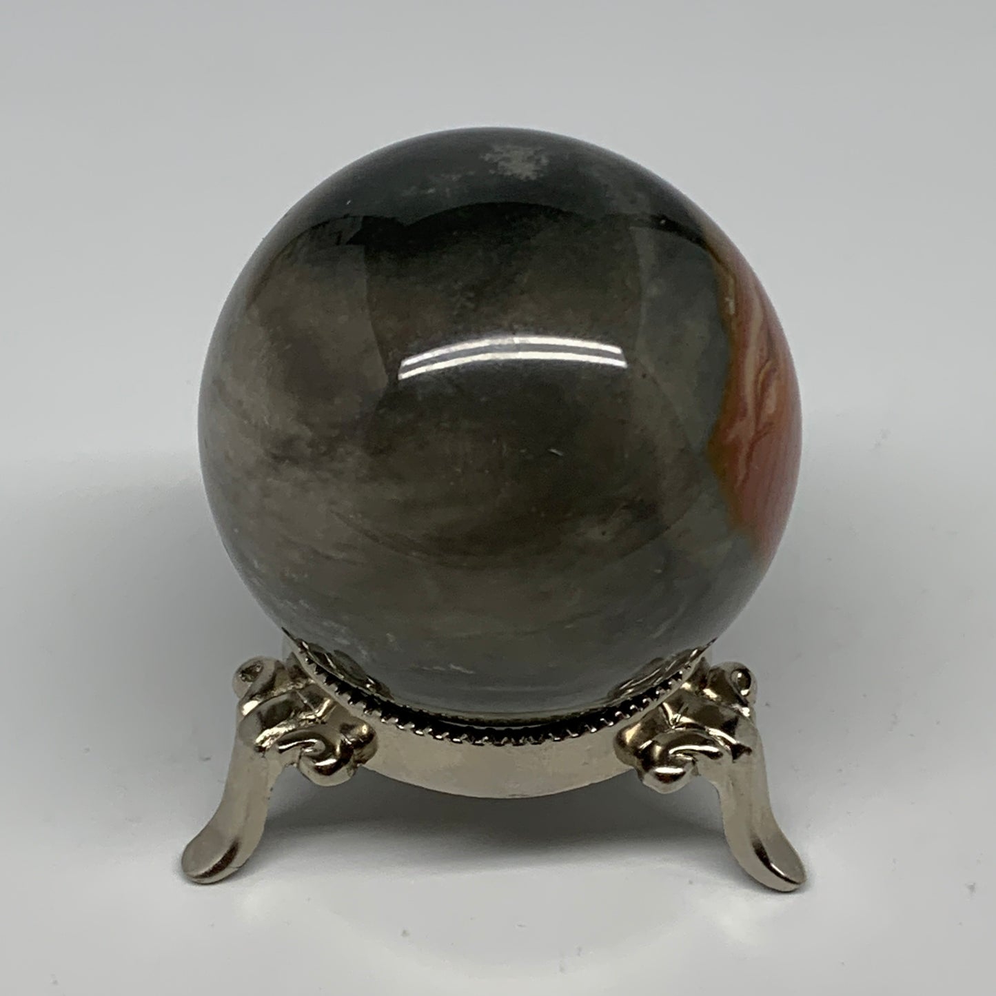 271g, 2.3" (49mm), Polychrome Jasper Sphere Ball Crystal Reiki @Madagascar, B157