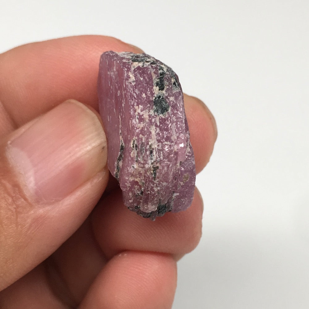 13g, 25mm x 21mm, Natural Ruby Crystal Slice Corundum Mineral Specimen, RC04