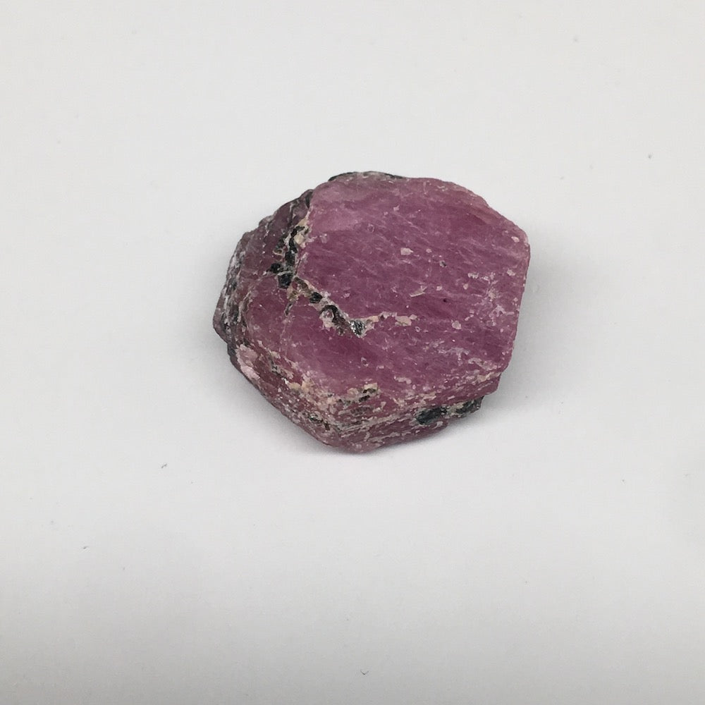 13g, 25mm x 21mm, Natural Ruby Crystal Slice Corundum Mineral Specimen, RC04