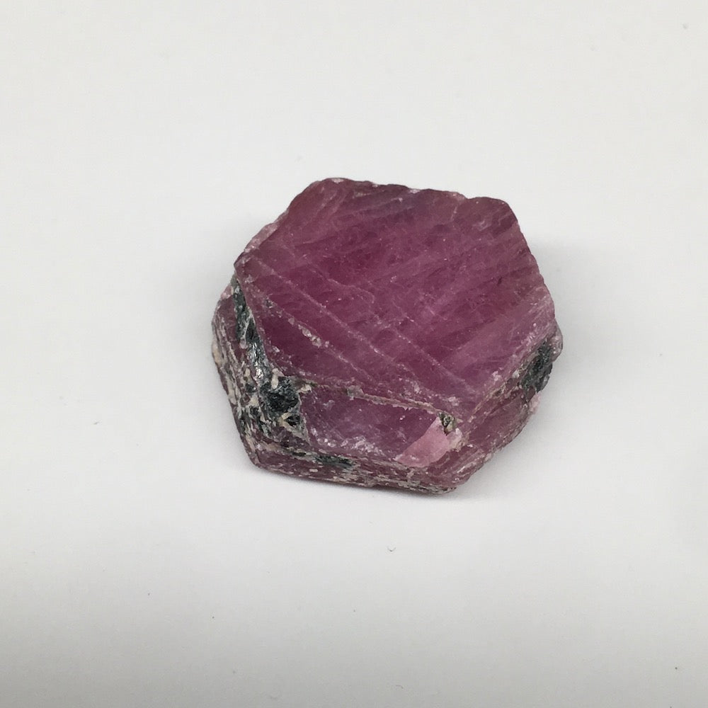 13g, 25mm x 21mm, Natural Ruby Crystal Slice Corundum Mineral Specimen, RC04