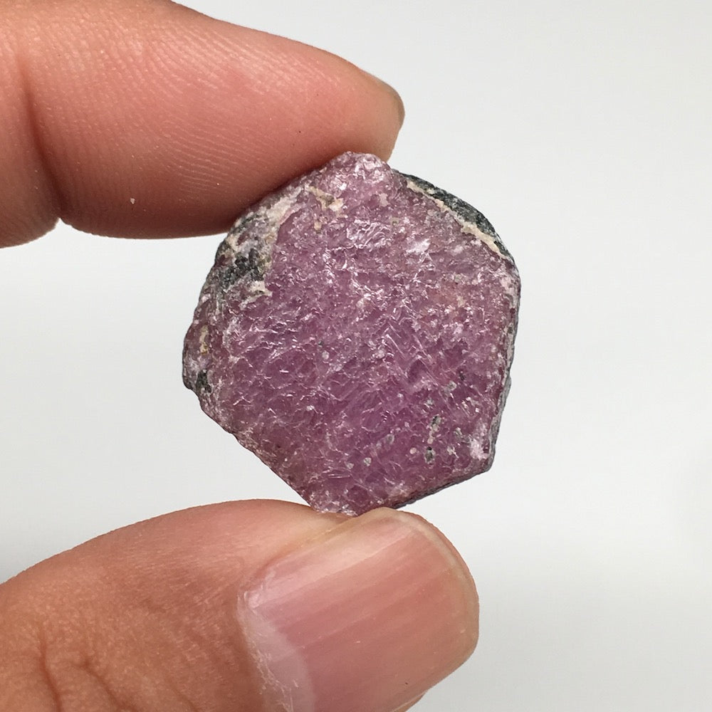 13g, 22mm x 20mm, Natural Ruby Crystal Slice Corundum Mineral Specimen, RC06