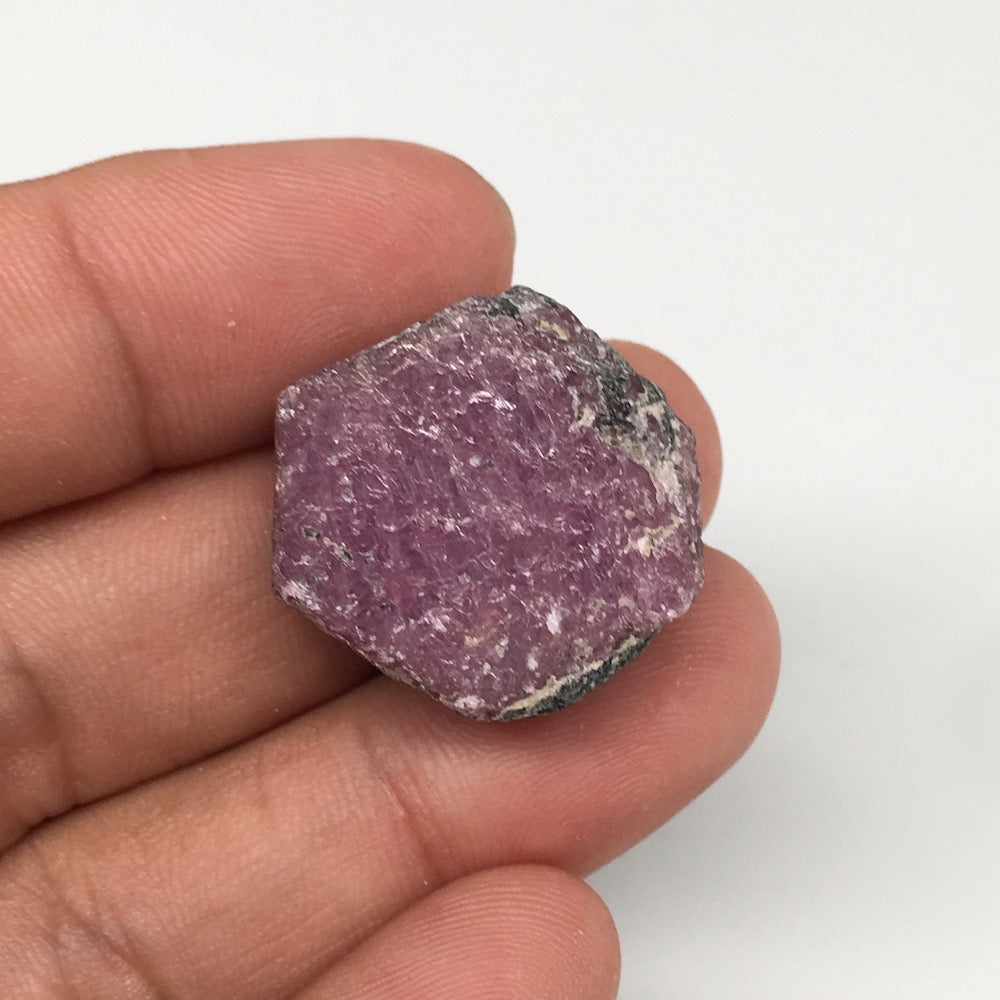 13g, 22mm x 20mm, Natural Ruby Crystal Slice Corundum Mineral Specimen, RC06