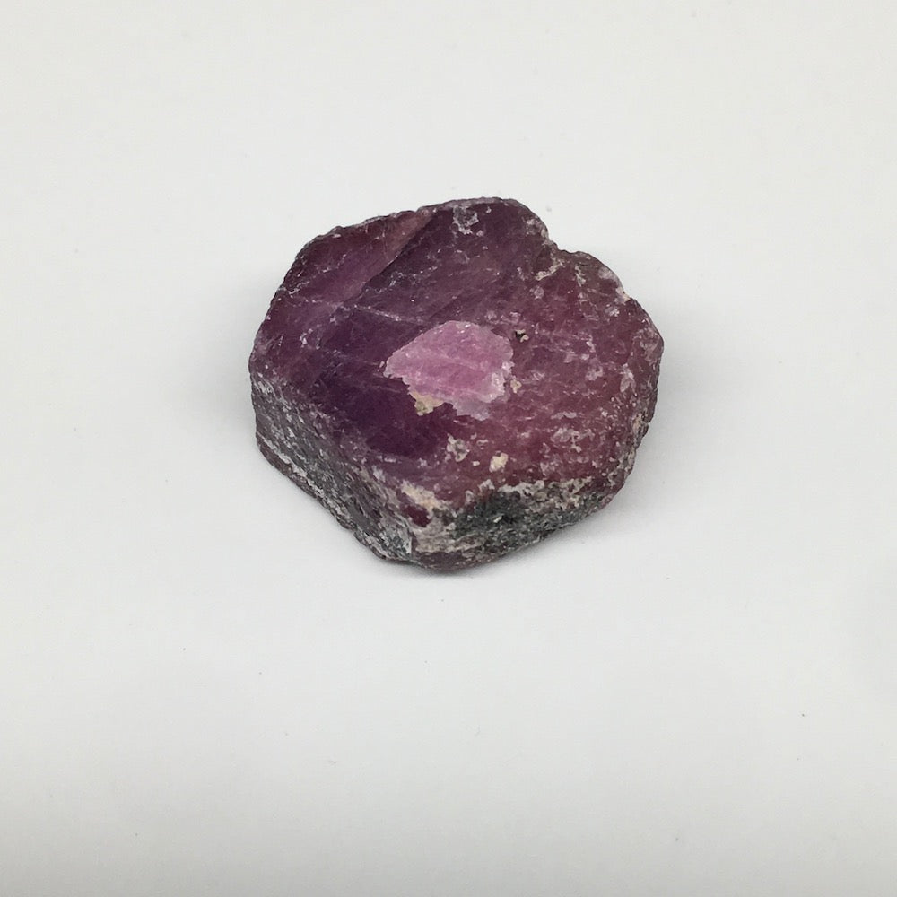 13g, 22mm x 20mm, Natural Ruby Crystal Slice Corundum Mineral Specimen, RC06