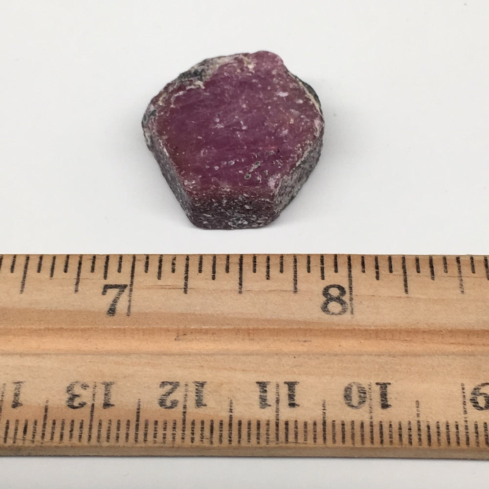 13g, 22mm x 20mm, Natural Ruby Crystal Slice Corundum Mineral Specimen, RC06