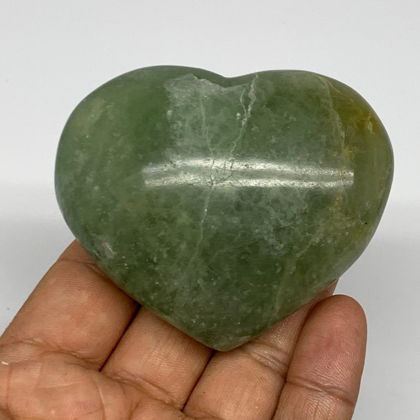 199.4g, 2.3" x 2.7" x 1.2" Fluorite Heart Healing Crystal @Madagascar, B17333