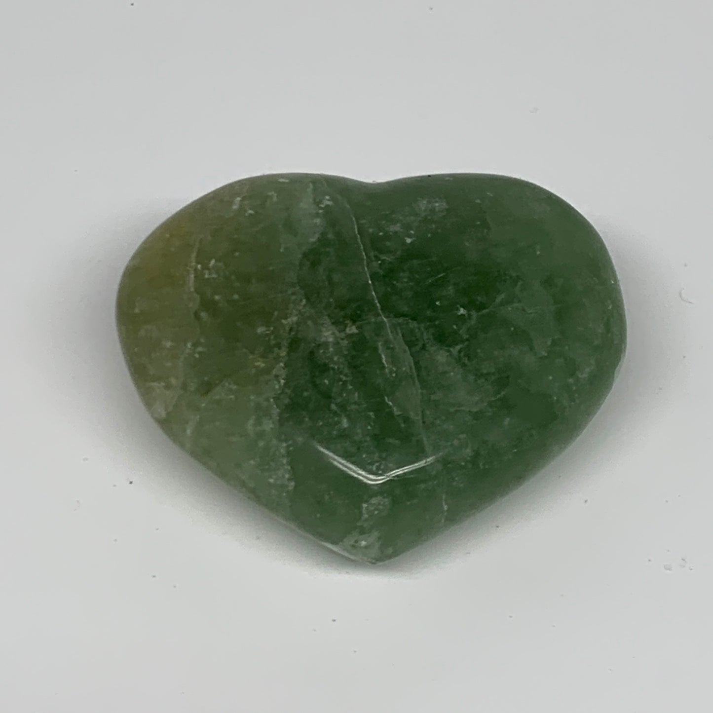 199.4g, 2.3" x 2.7" x 1.2" Fluorite Heart Healing Crystal @Madagascar, B17333