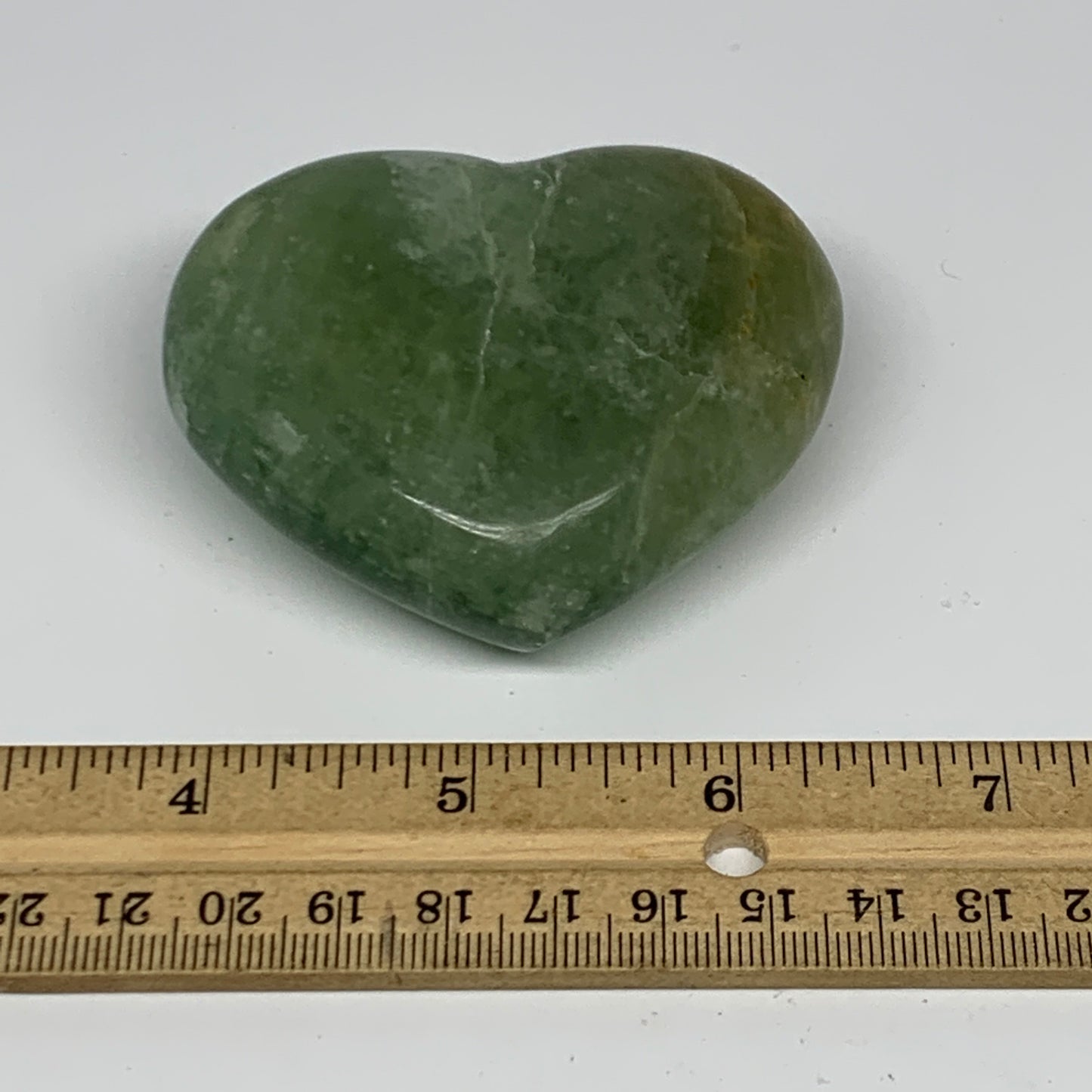 199.4g, 2.3" x 2.7" x 1.2" Fluorite Heart Healing Crystal @Madagascar, B17333