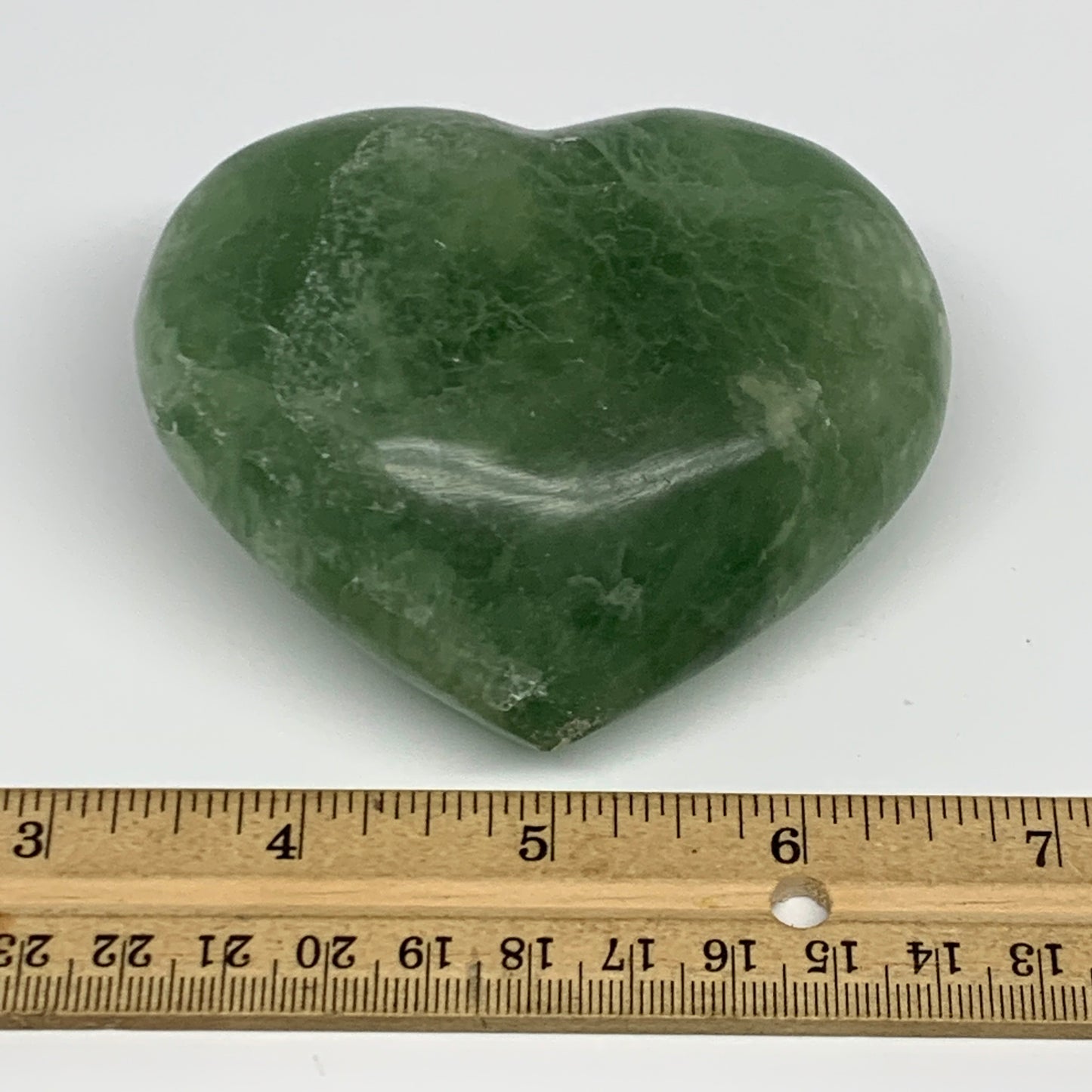 421.7g, 3" x 3.4" x 1.7" Fluorite Heart Healing Crystal @Madagascar, B17349