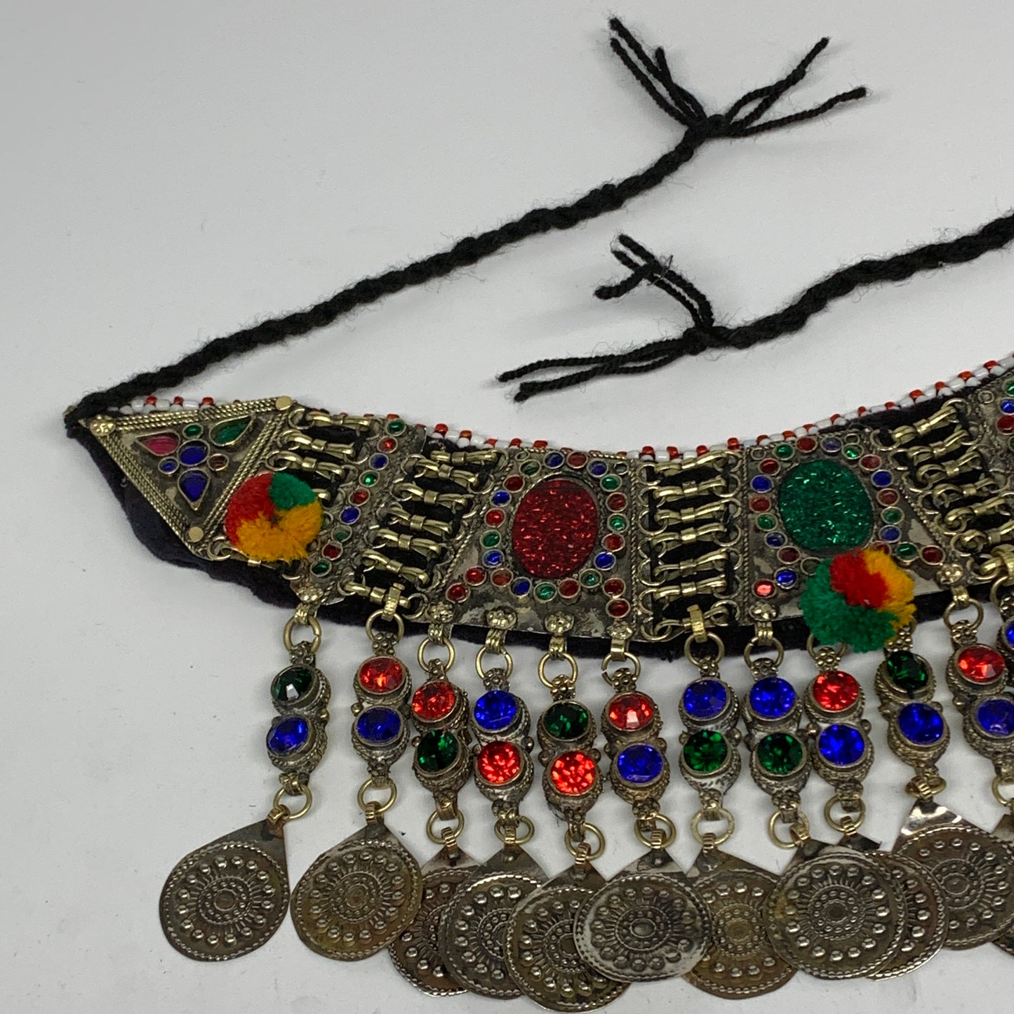 240g, 12"x5"Kuchi Choker Necklace Multi-Color Tribal Gypsy Bohemian,B14051