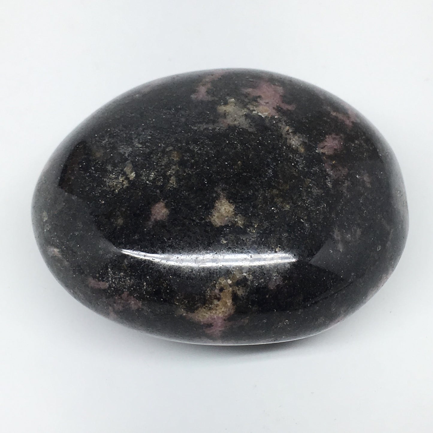 262.2g,2.7"x2.3"x1.4"Natural Rhodonite Palm-Stone Polished Reiki Madagascar,B552