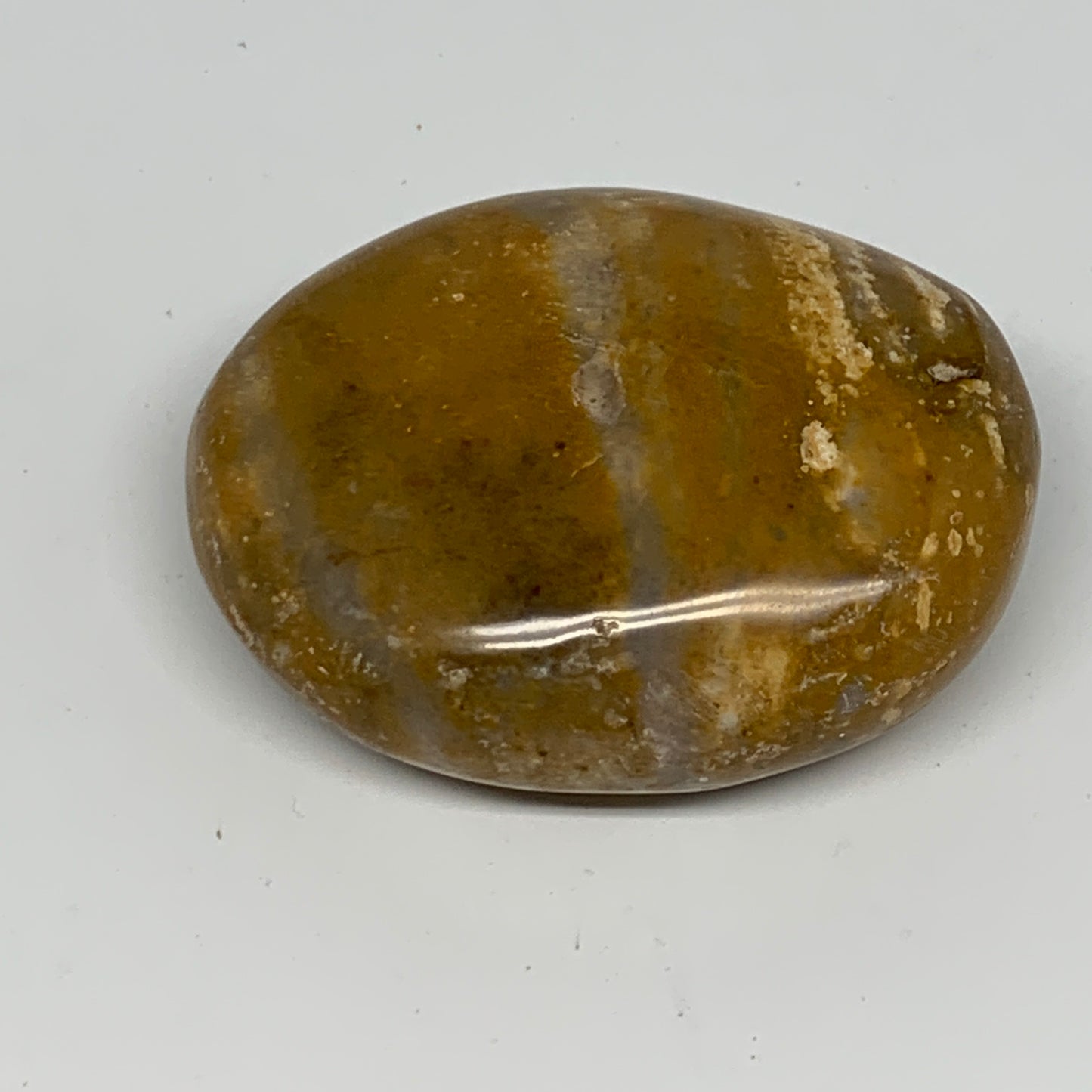 99g, 2.4"x1.9"x0.9", Yellow Ocean Jasper Palm-Stone @Madagascar, B18121