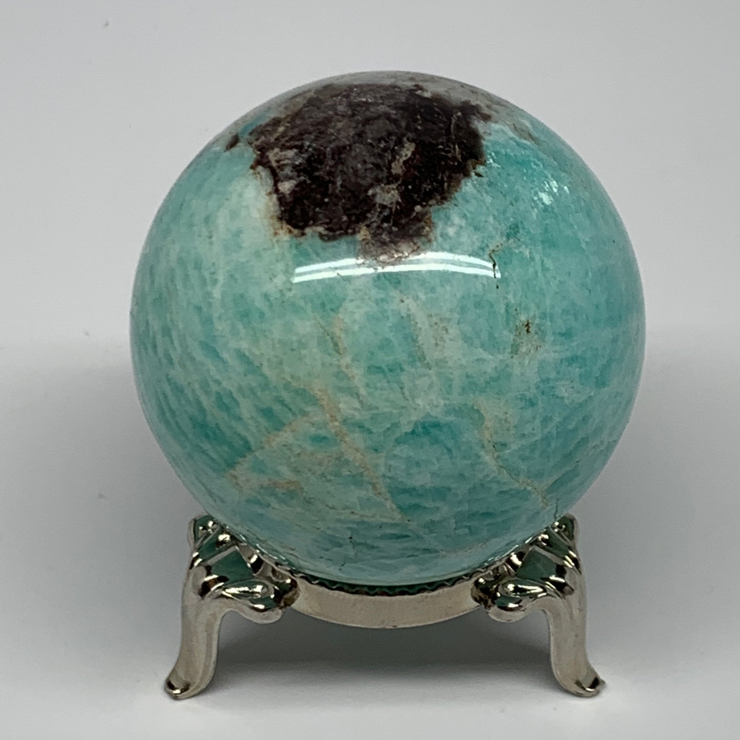 137.4g, 1.9" (47mm), Small Amazonite Sphere Ball Gemstone from Madagascar, B1579