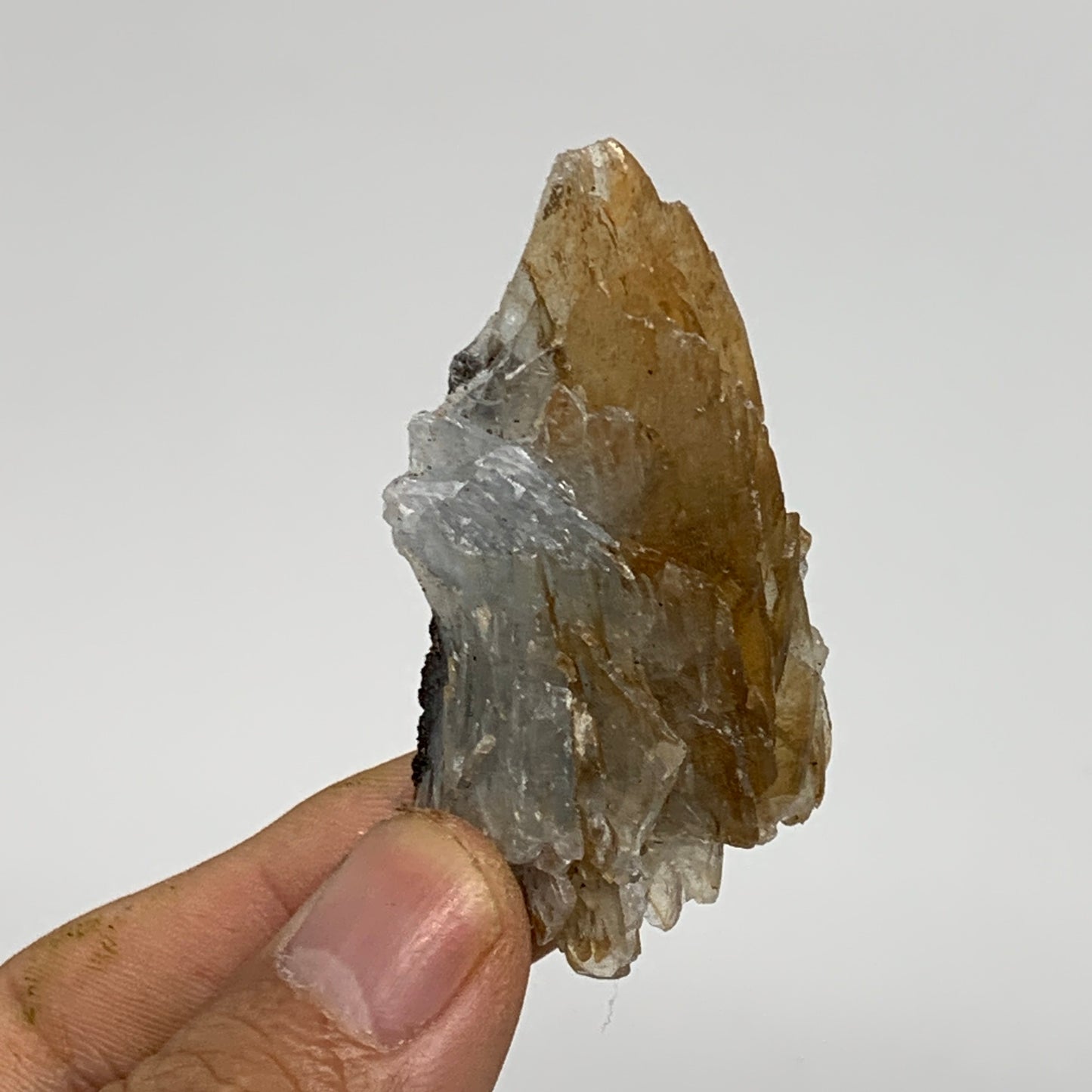 32.4g, 2.2"x1.1"x0.6", Small Blue Barite Mineral Specimen @Morocco, B10815