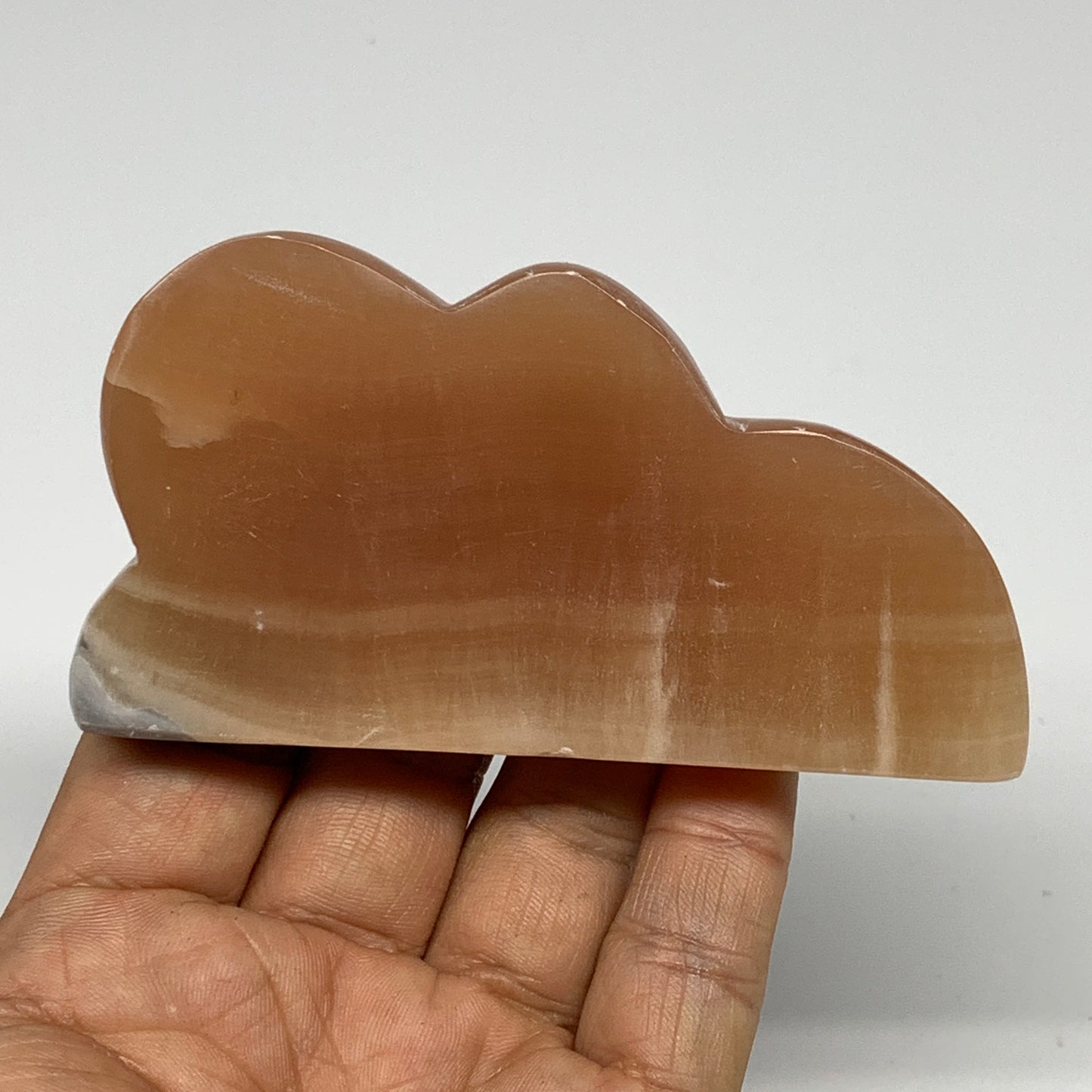 133.1g, 3.7"x2"x0.6", Natural Honey Calcite Cloud Crystal @Pakistan, B25295