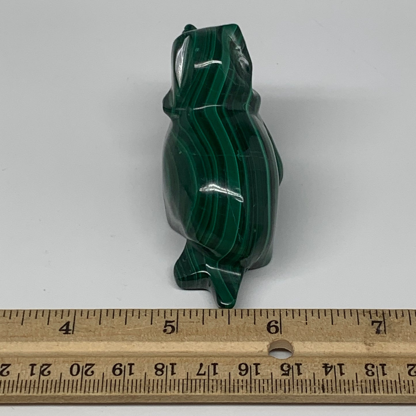 168.5g, 3.2"x1.2"x1.8" Solid Malachite Sea Lion Figurine @Congo, B7207