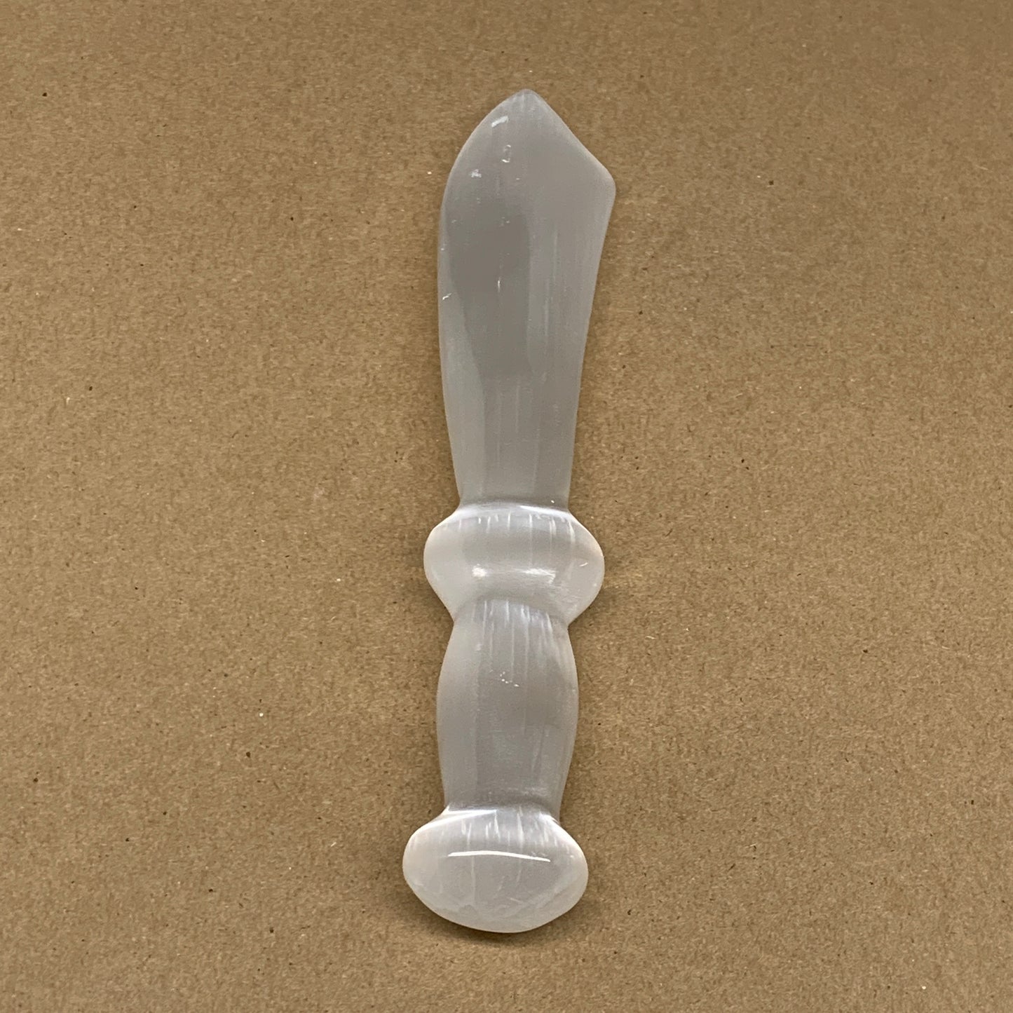 205.4g,8.5"x1.5"x0.9"Natural Selenite Crystal Knife (Satin Spar) @Morocco,B9180