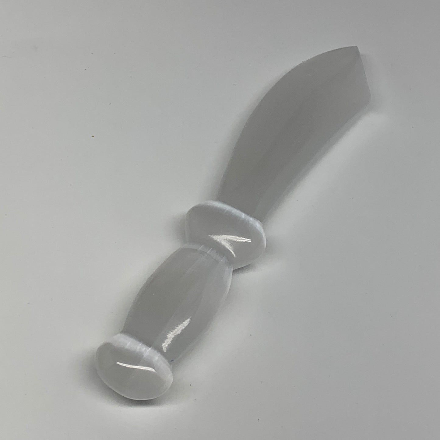 211.2g,8.5"x1.6"x0.8"Natural Selenite Crystal Knife (Satin Spar) @Morocco,B9188