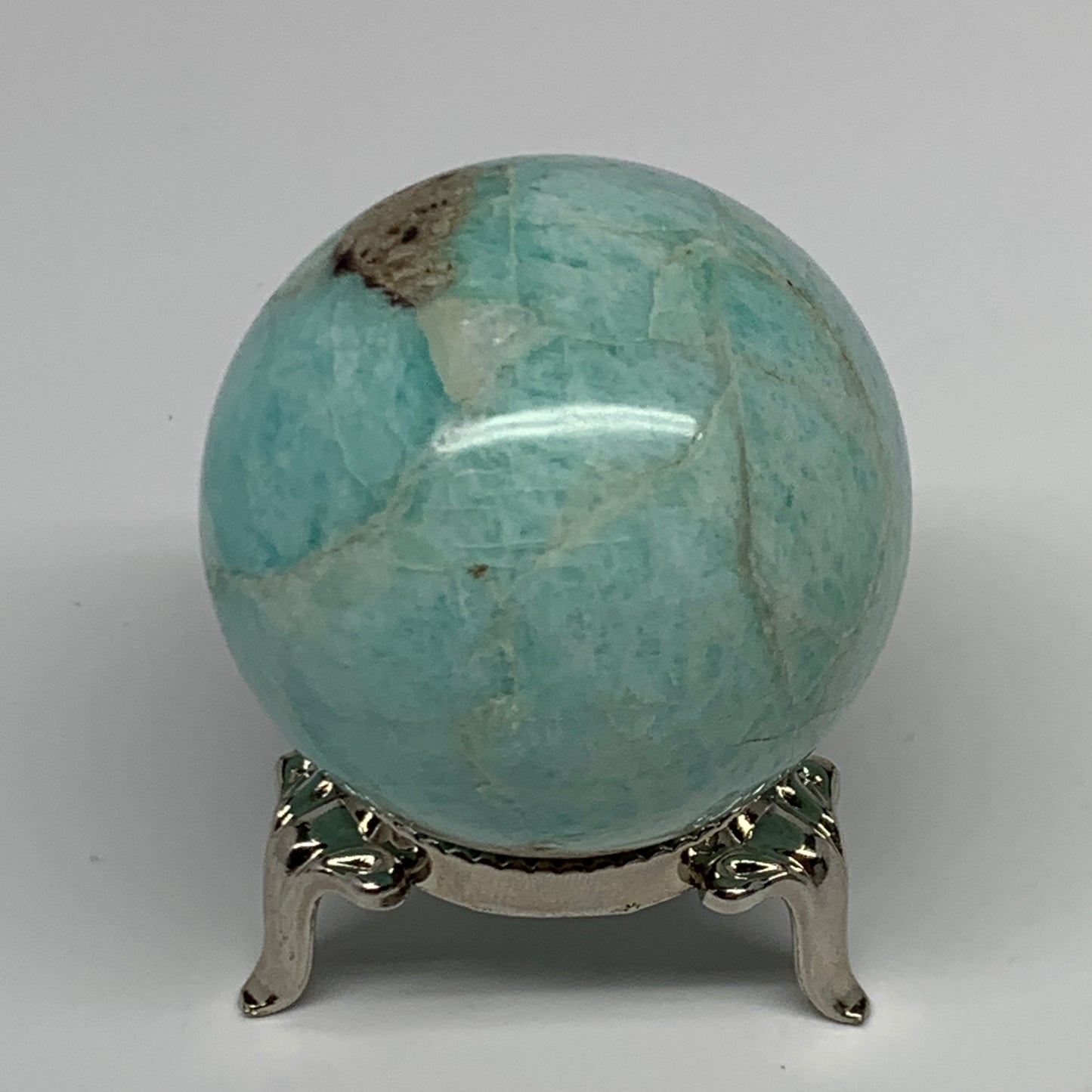 120.4g, 1.8" Small Amazonite Sphere Ball Gemstone from Madagascar, B15817