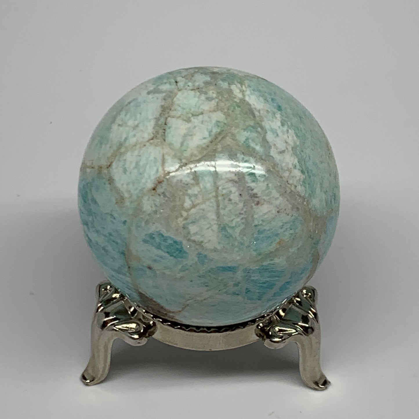 99.5g, 1.7" Small Amazonite Sphere Ball Gemstone from Madagascar, B15821