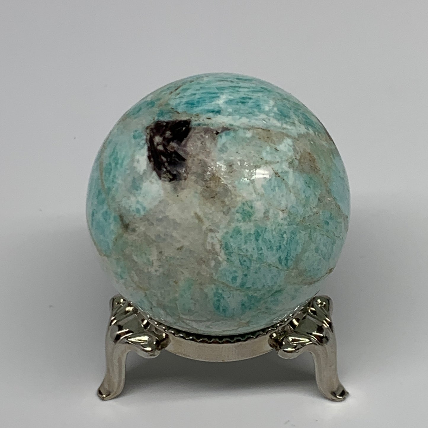 99.5g, 1.7" Small Amazonite Sphere Ball Gemstone from Madagascar, B15821