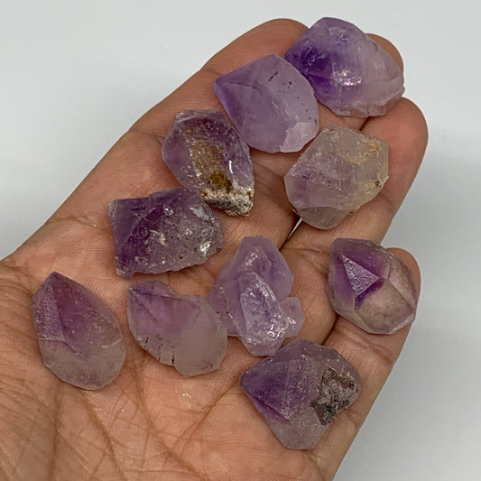 59g,0.6"-1",10pcs, Natural Amethyst Crystal Rough Mineral Specimens, B11705