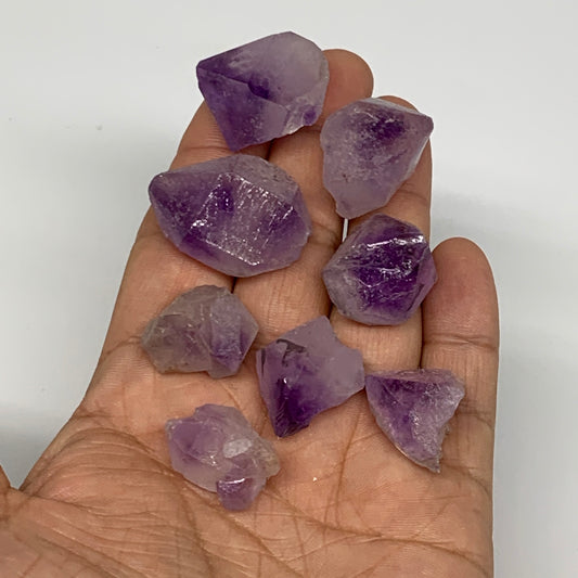 59g,0.6"-1.2",8pcs, Natural Amethyst Crystal Rough Mineral Specimens, B11706