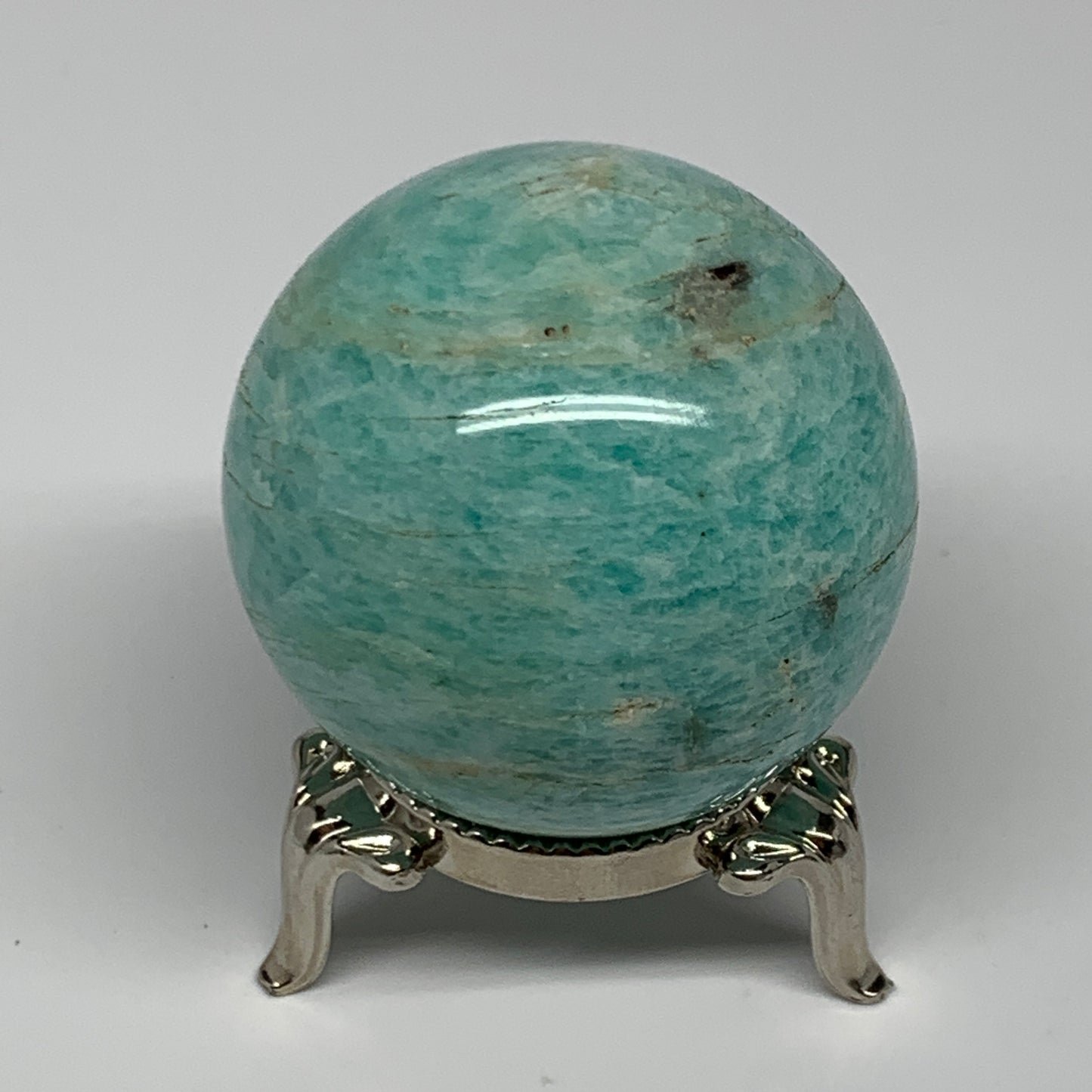 113.7g, 1.7" Small Amazonite Sphere Ball Gemstone from Madagascar, B15825