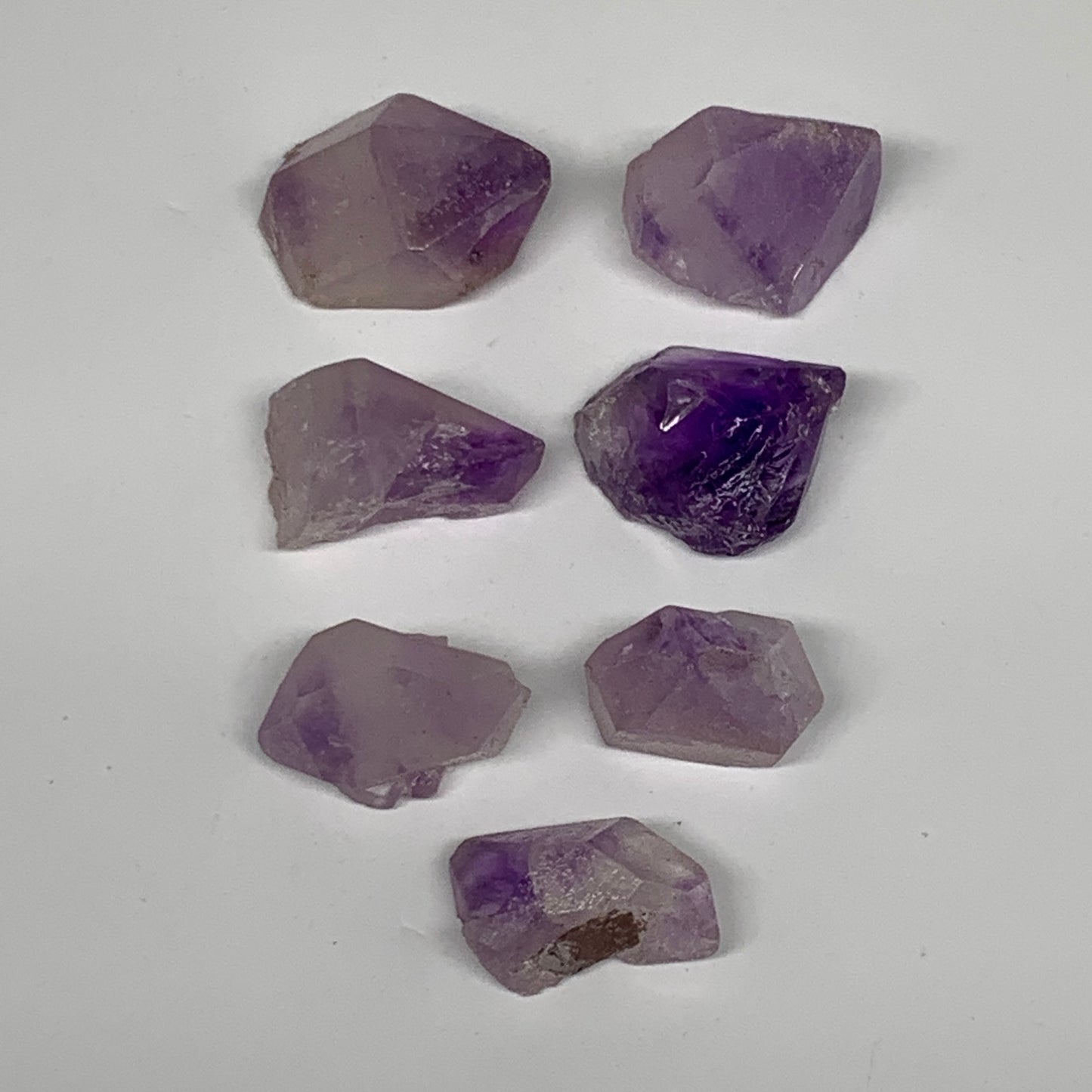 51.2g,0.6"-1.2",7pcs, Natural Amethyst Crystal Rough Mineral Specimens, B11707