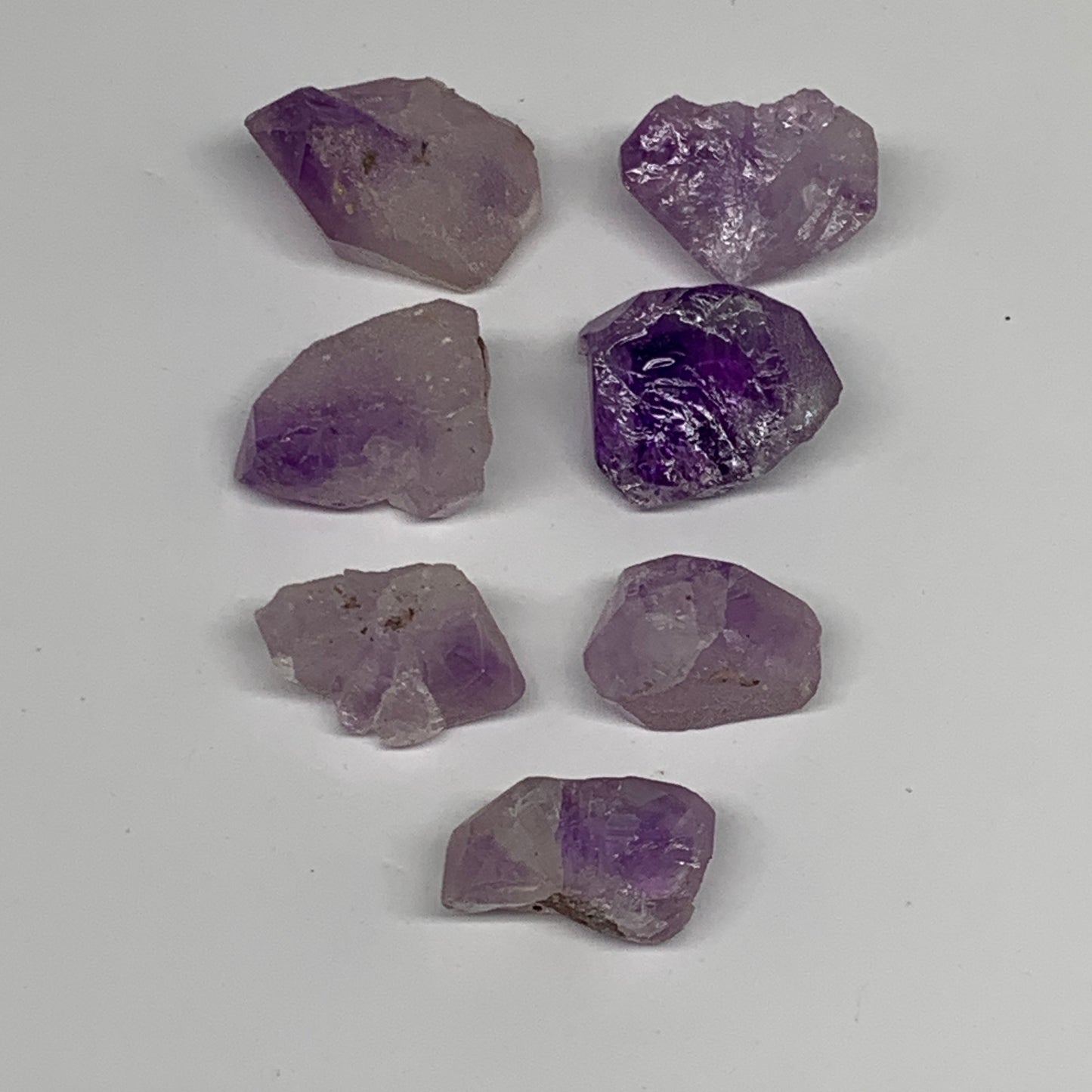 51.2g,0.6"-1.2",7pcs, Natural Amethyst Crystal Rough Mineral Specimens, B11707