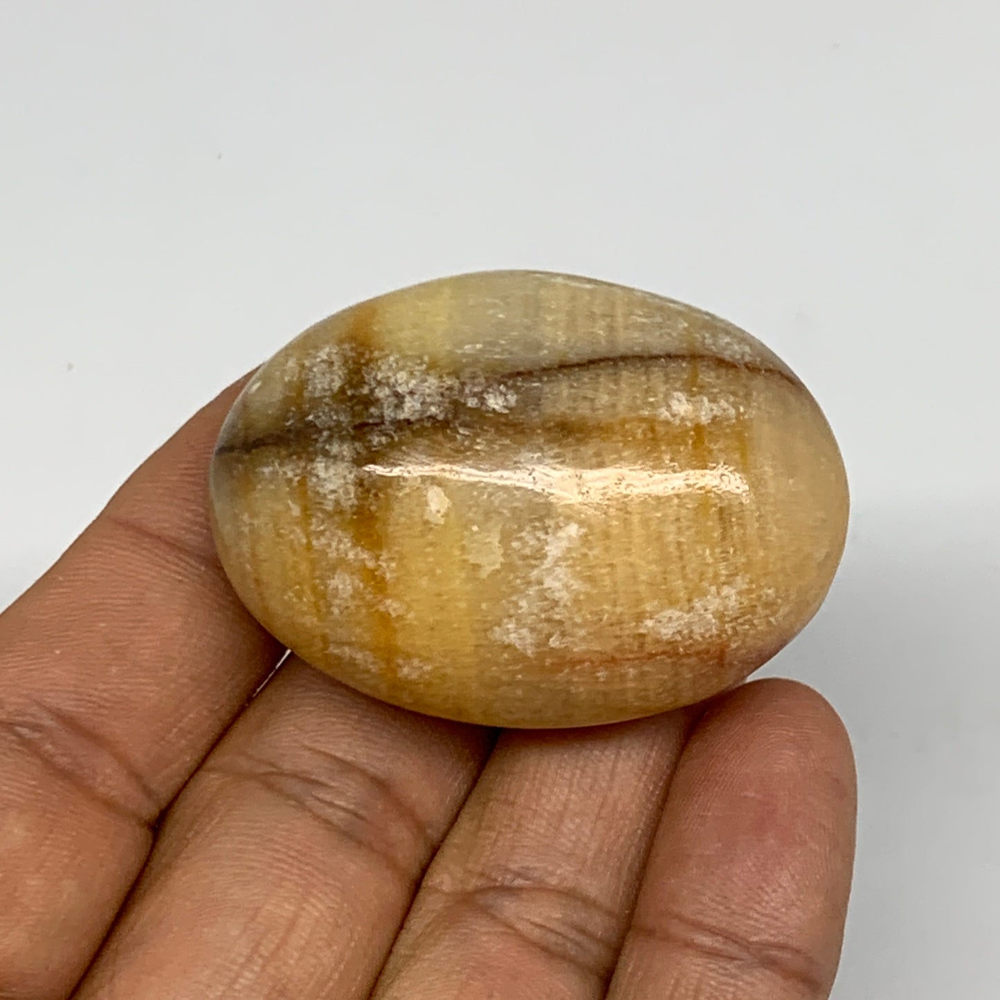 148.8g,1.9"x1.3"x0.9", Small Calcite Palm-Stone Crystal Polished @Pakistan,B2446