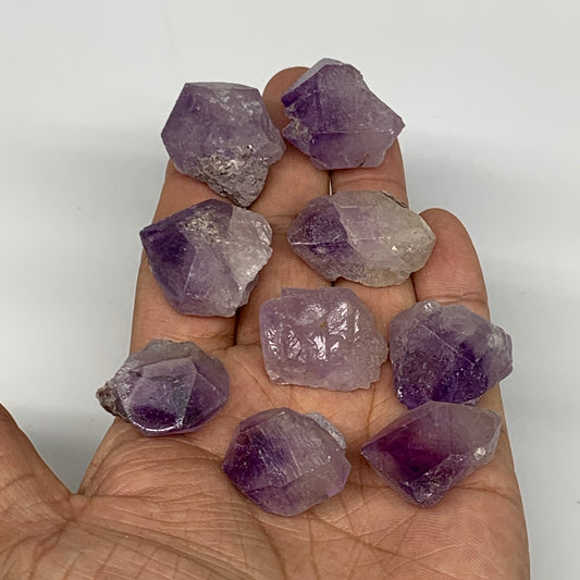 91.5g,0.7"-1.2", 9pcs, Natural Amethyst Crystal Rough Mineral Specimens, B11709