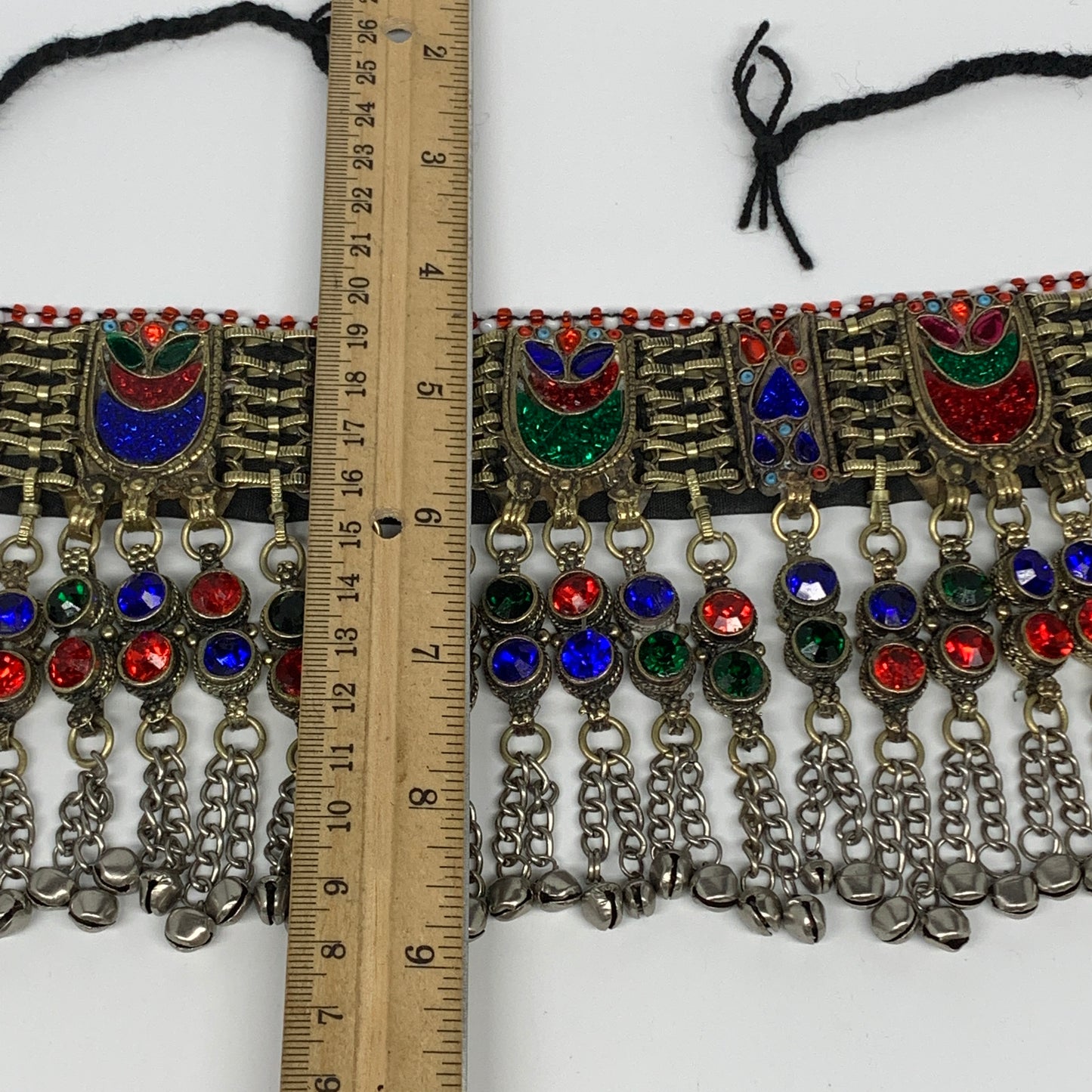 300g, 12"x4.25"Kuchi Choker Necklace Multi-Color Tribal Gypsy Bohemian,B14093