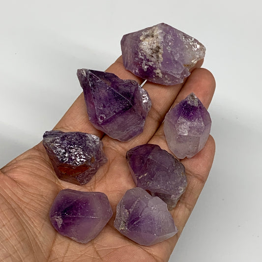 107.7g,0.7"-1.6", 7pcs, Natural Amethyst Crystal Rough Mineral Specimens, B11712