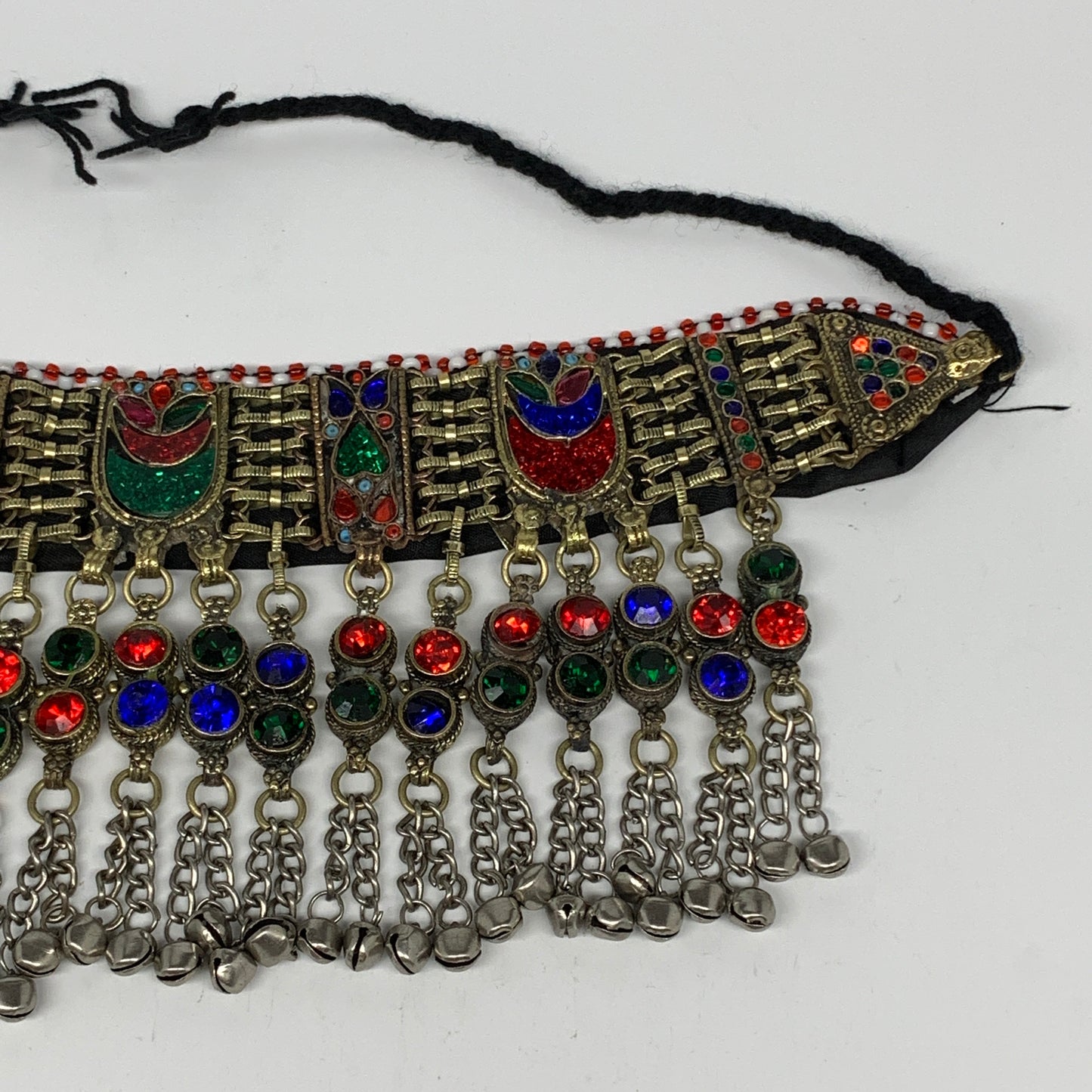 300g, 12"x4.25"Kuchi Choker Necklace Multi-Color Tribal Gypsy Bohemian,B14095