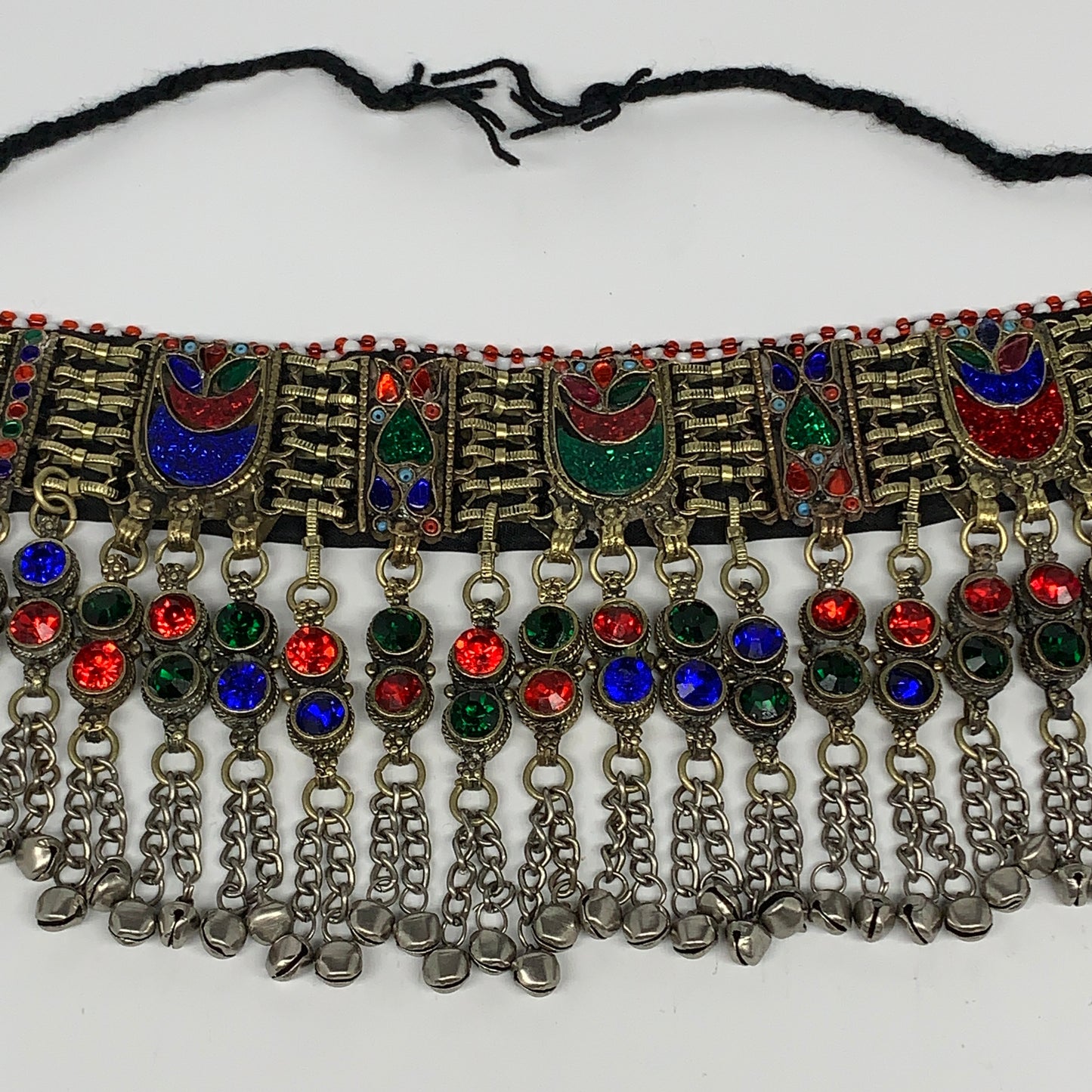 300g, 12"x4.25"Kuchi Choker Necklace Multi-Color Tribal Gypsy Bohemian,B14095