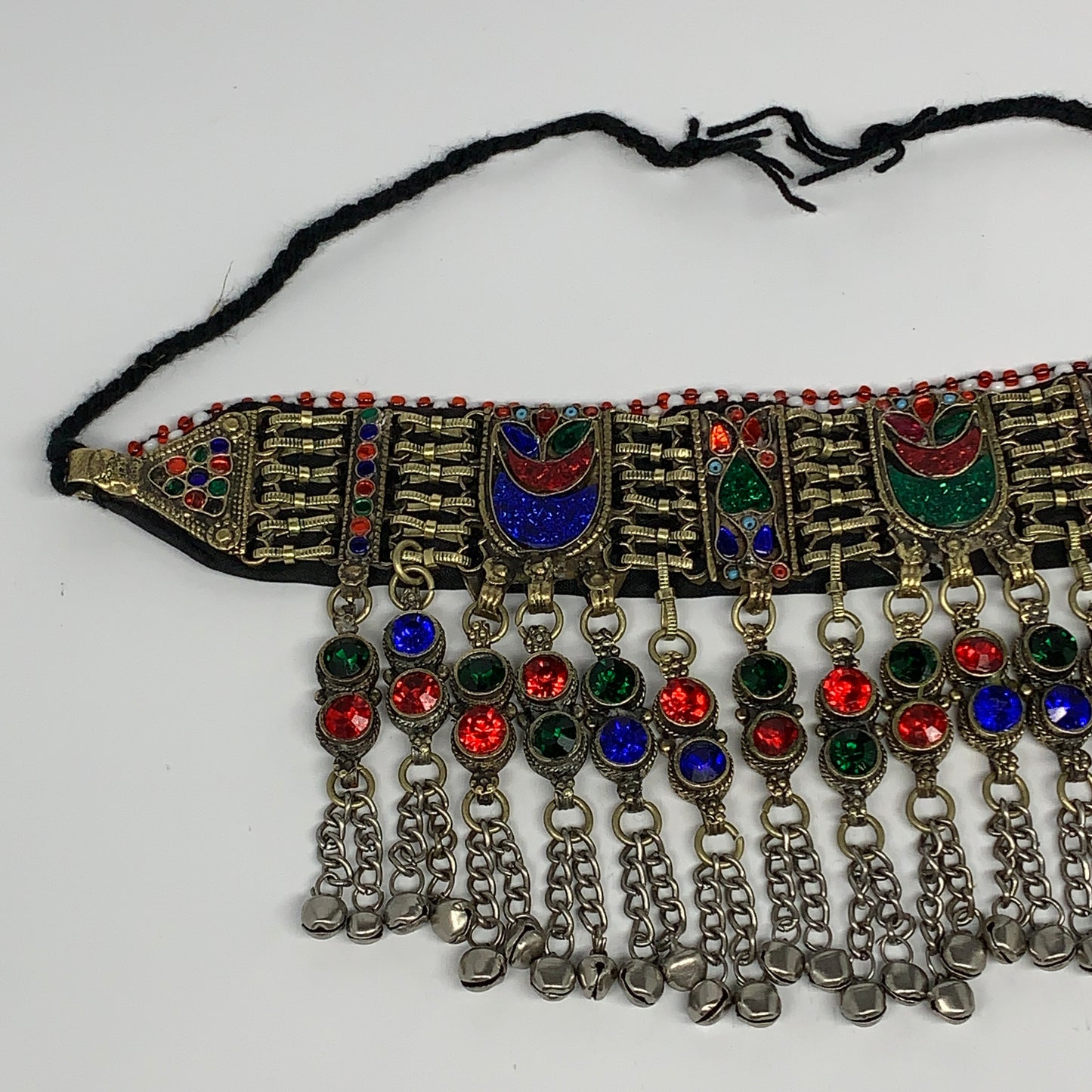 300g, 12"x4.25"Kuchi Choker Necklace Multi-Color Tribal Gypsy Bohemian,B14095