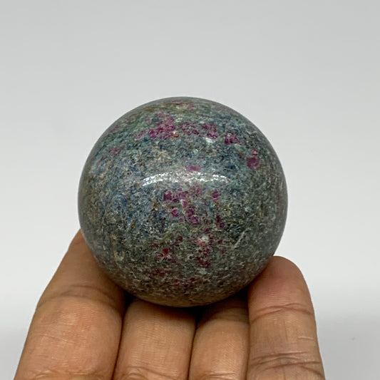 195.2g, 1.9"(47mm),Zoisite with Ruby Sphere Sphere Ball Crystal @India, B25034